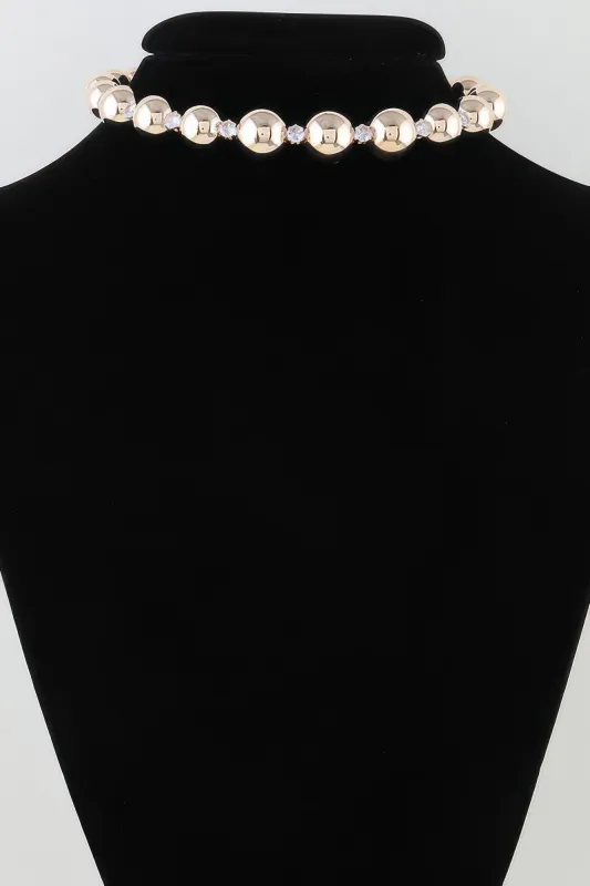 Rhinestone Beaded Choker Necklace sold by Unique Kulture