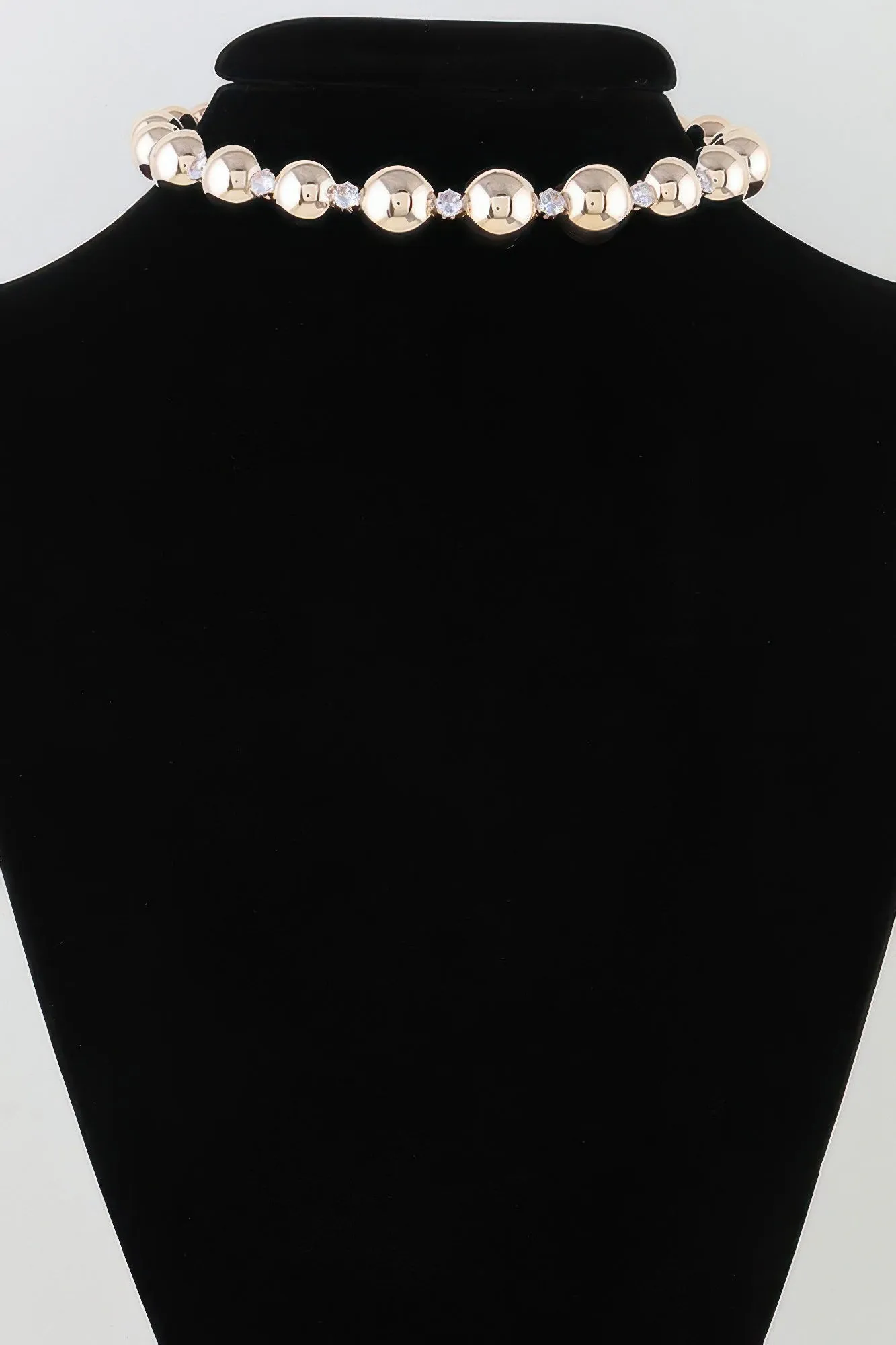 Rhinestone Beaded Choker Necklace sold by Unique Kulture