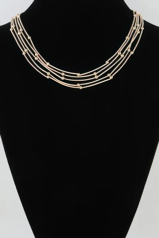 Multi Pillar Beaded Necklace sold by Unique Kulture