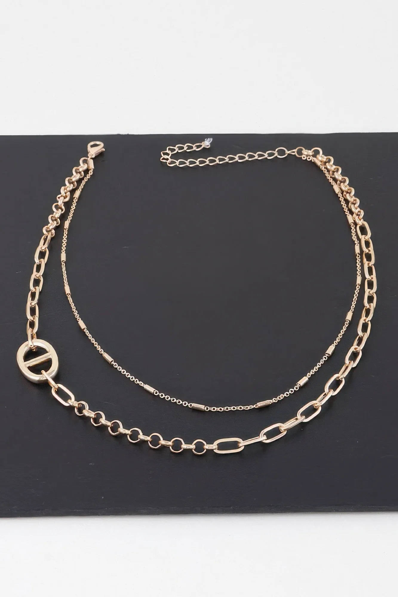Double Link Chain Choker Necklace sold by Unique Kulture product image thumbnail 2