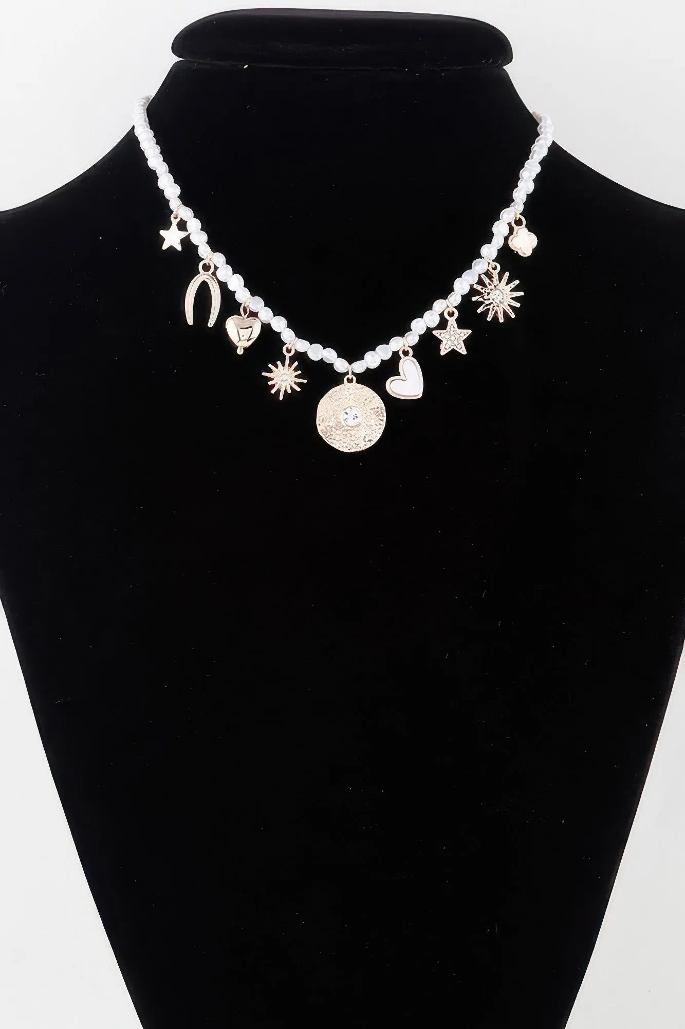 Multi Shiny Charms Beaded Necklace sold by Unique Kulture