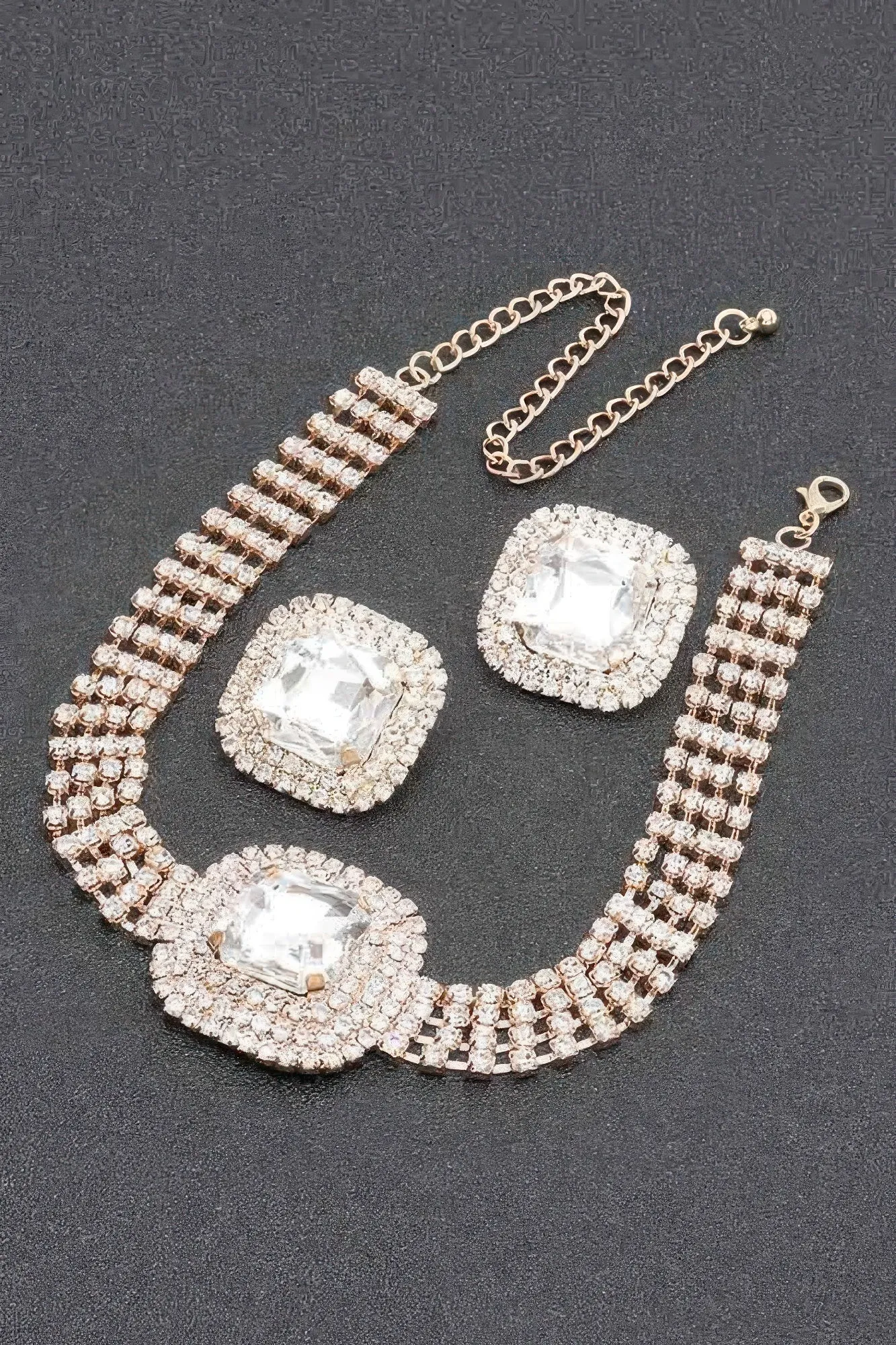 Rhinestone Necklace Set sold by Unique Kulture product image thumbnail 2