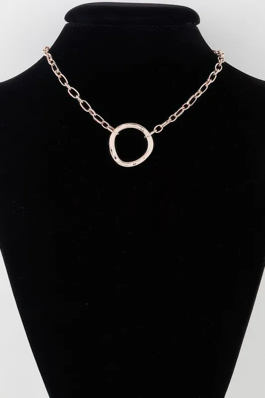 Hammered Hoop Chain Necklace sold by Unique Kulture