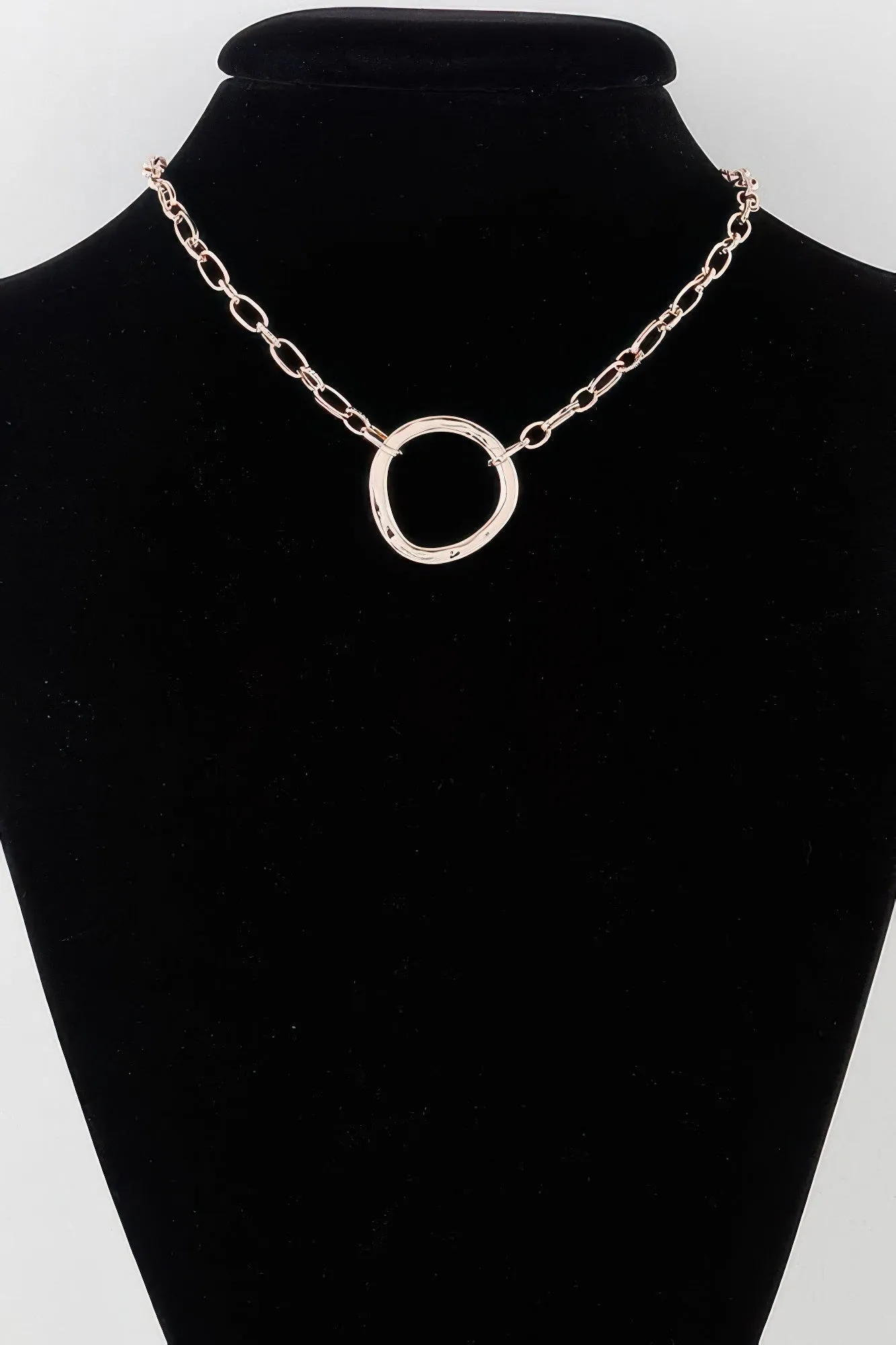 Hammered Hoop Chain Necklace sold by Unique Kulture