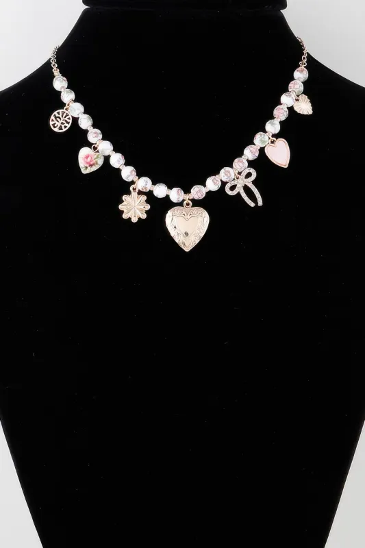 Vintage Heart Charms Necklace sold by Unique Kulture