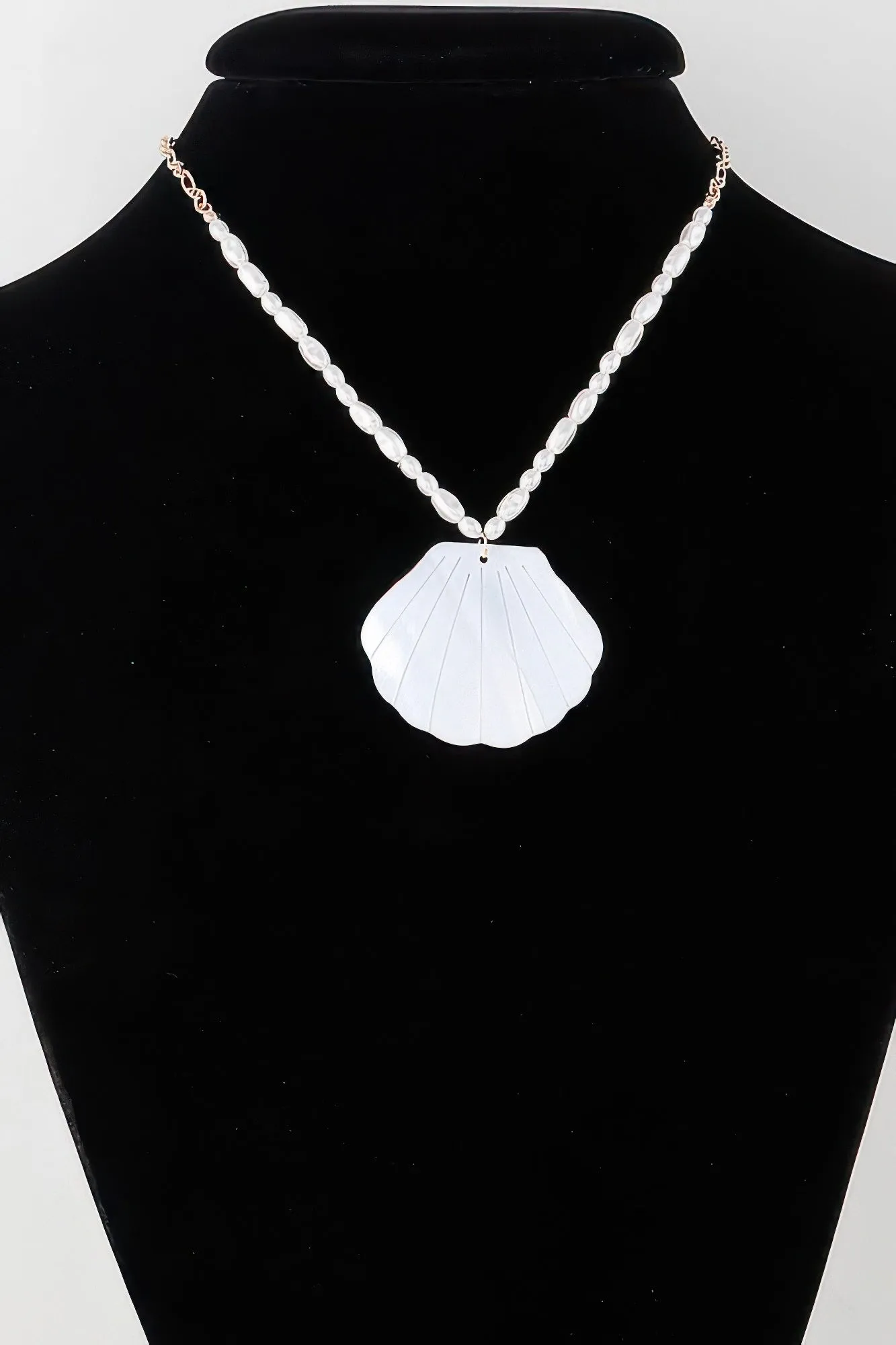 Marbled Seashell Bead Necklace sold by Unique Kulture