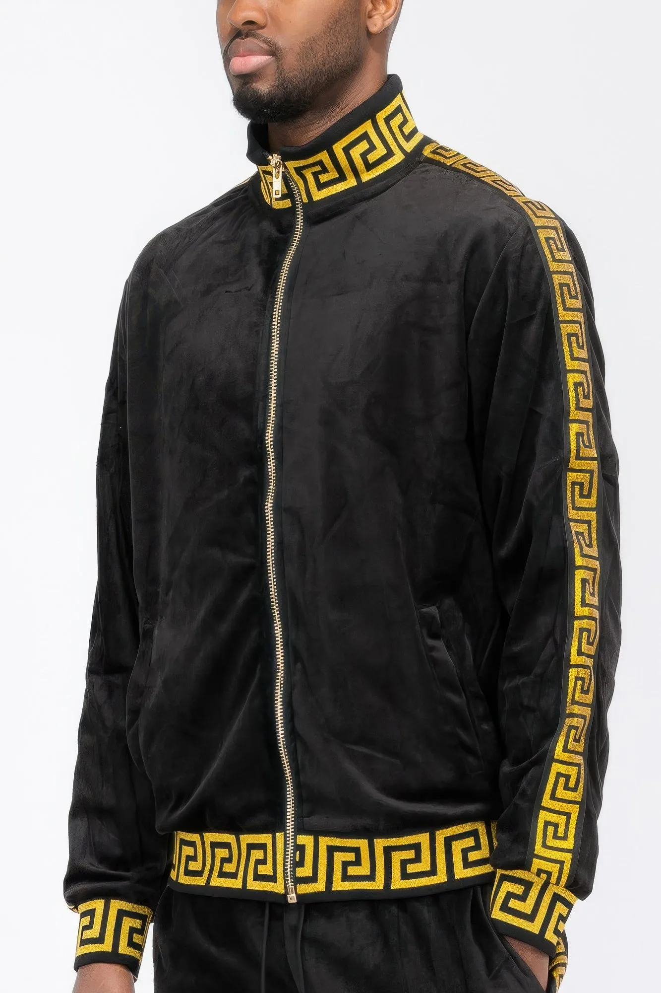 Velour Track Jacket sold by Unique Kulture product image thumbnail 3