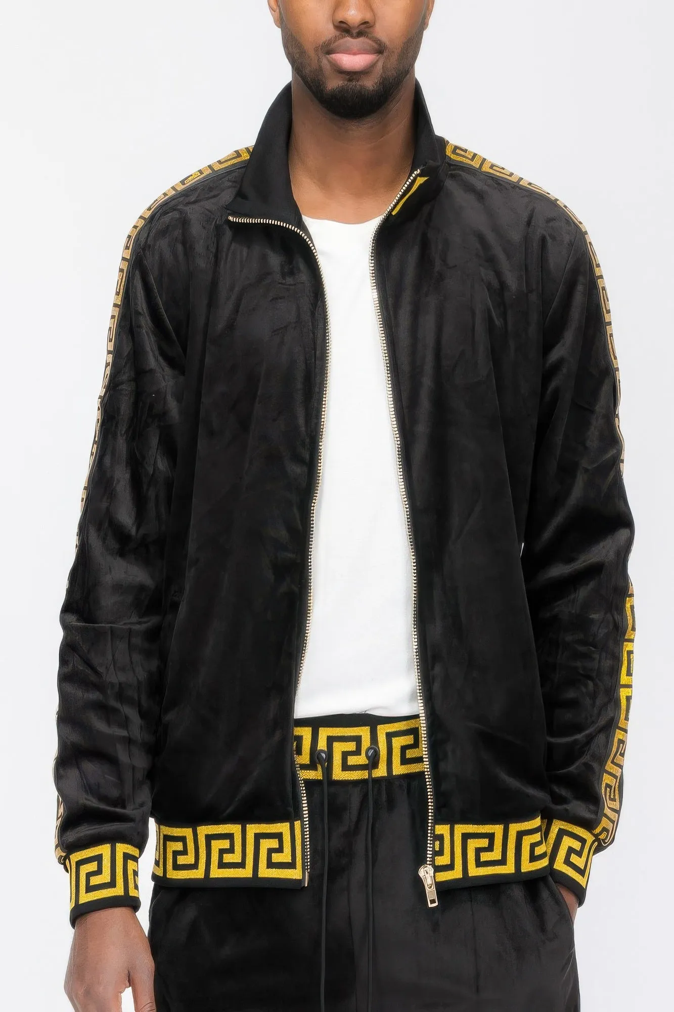 Velour Track Jacket sold by Unique Kulture product image thumbnail 2