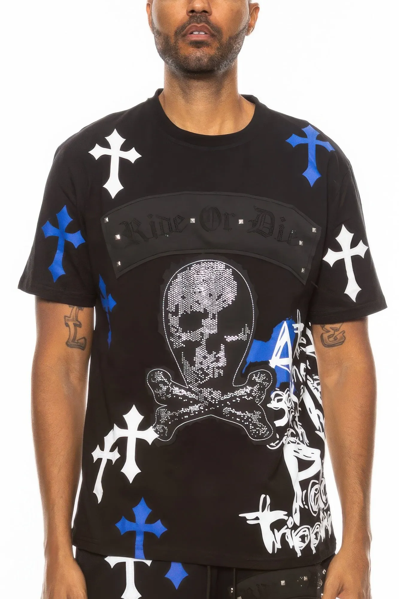 Cotton Print Chome Cross Thirt sold by Unique Kulture product image thumbnail 4