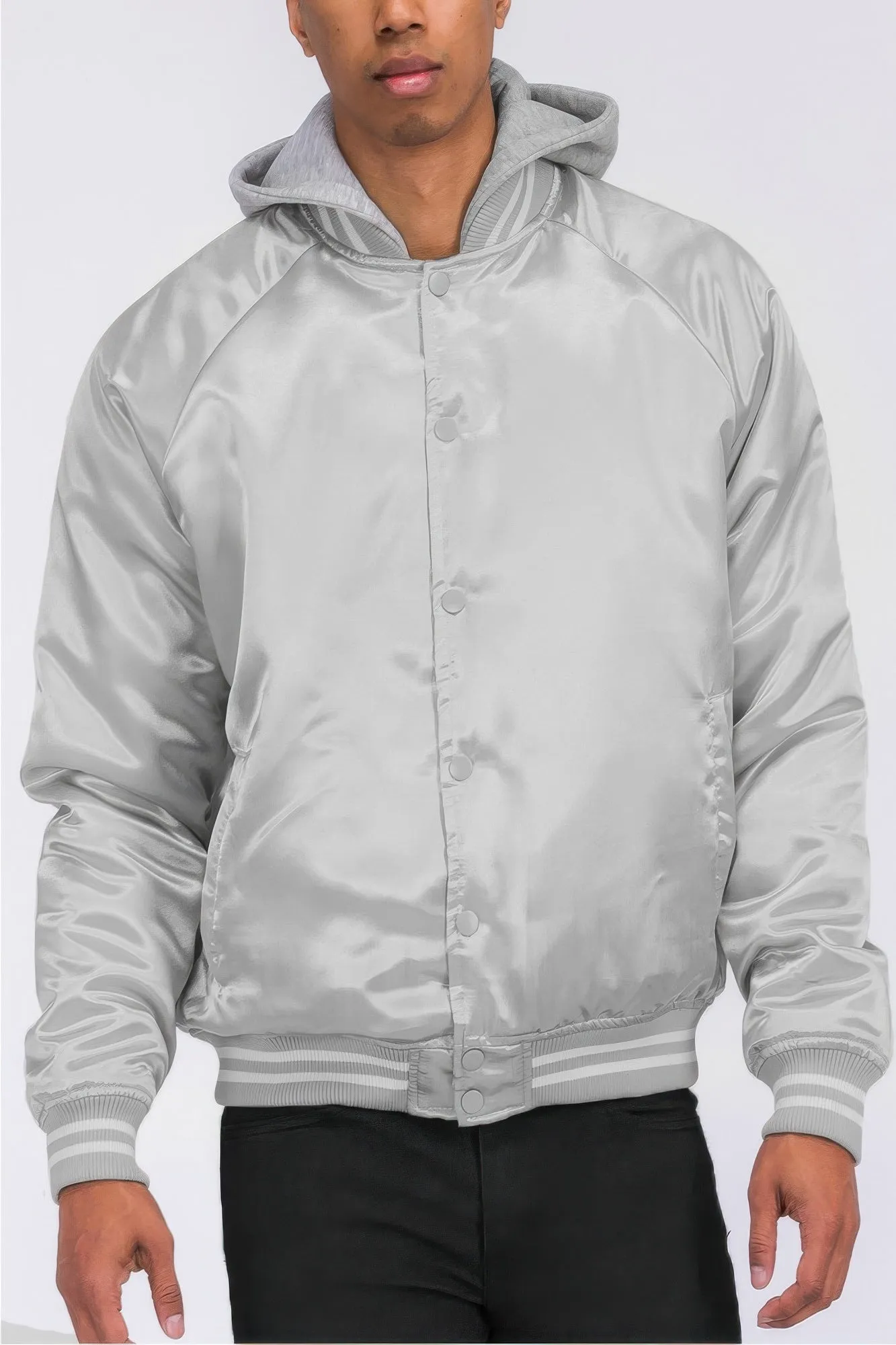 Satin Varsity Bomber Jacket sold by Unique Kulture