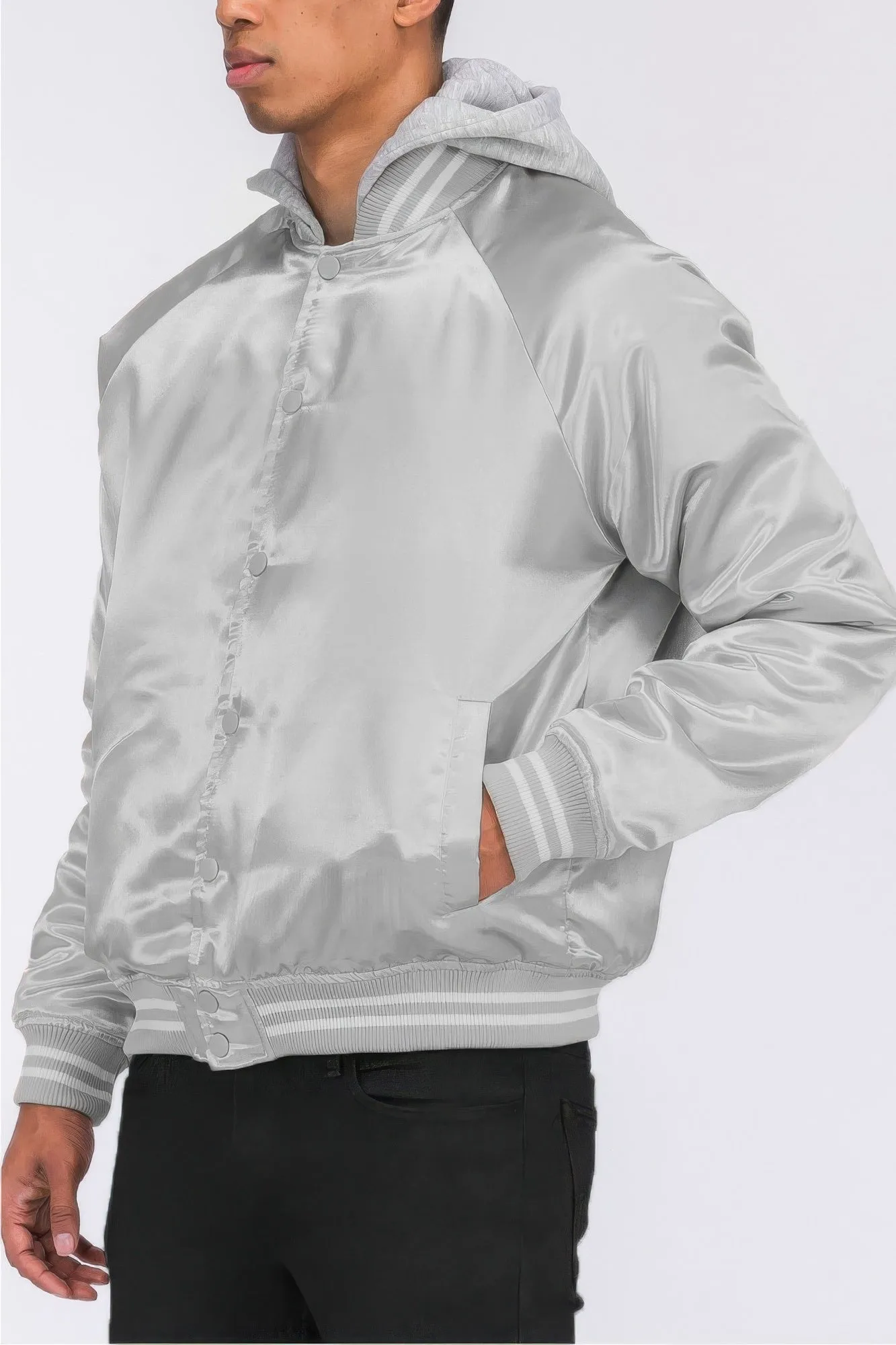 Satin Varsity Bomber Jacket sold by Unique Kulture product image thumbnail 2