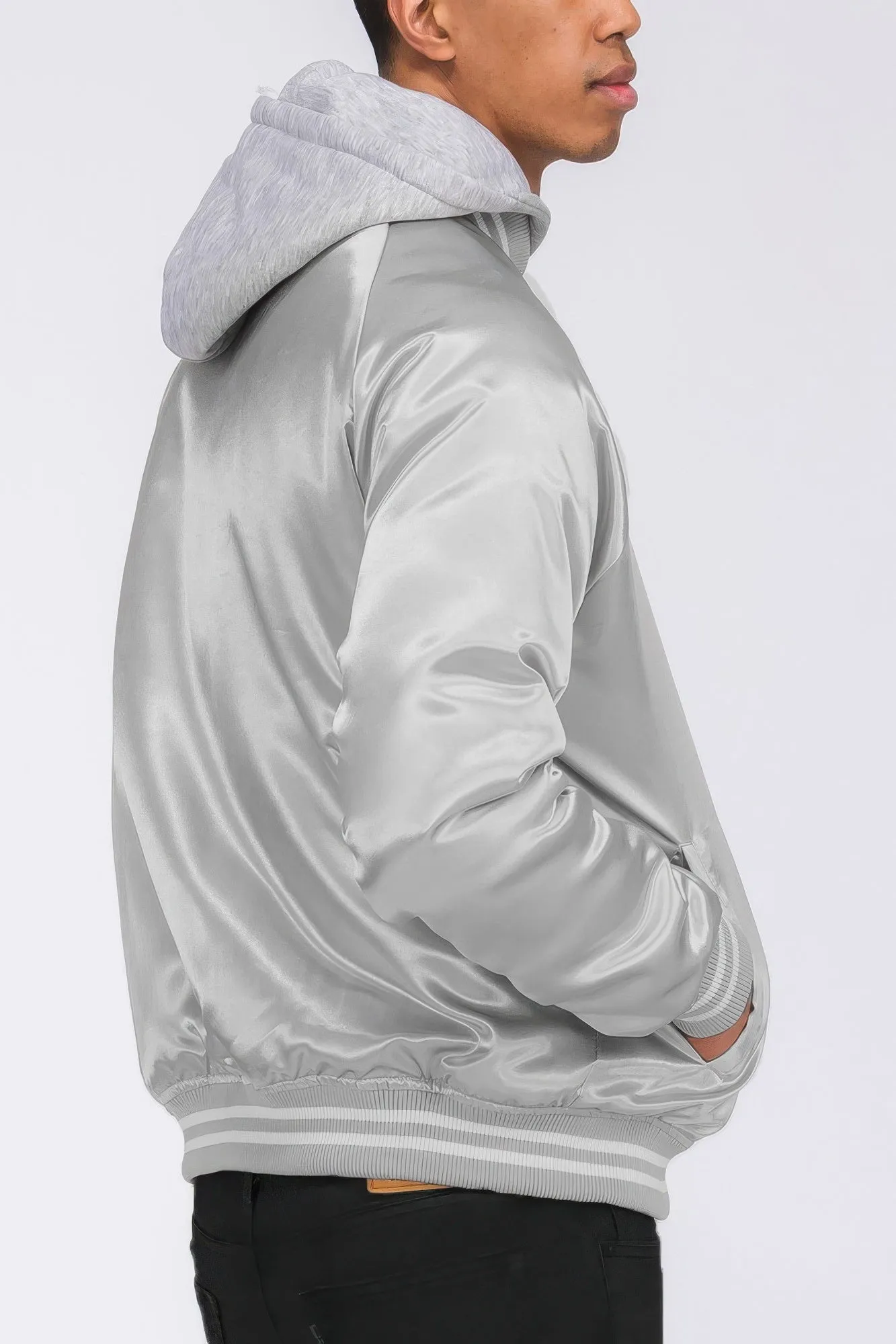 Satin Varsity Bomber Jacket sold by Unique Kulture product image thumbnail 3