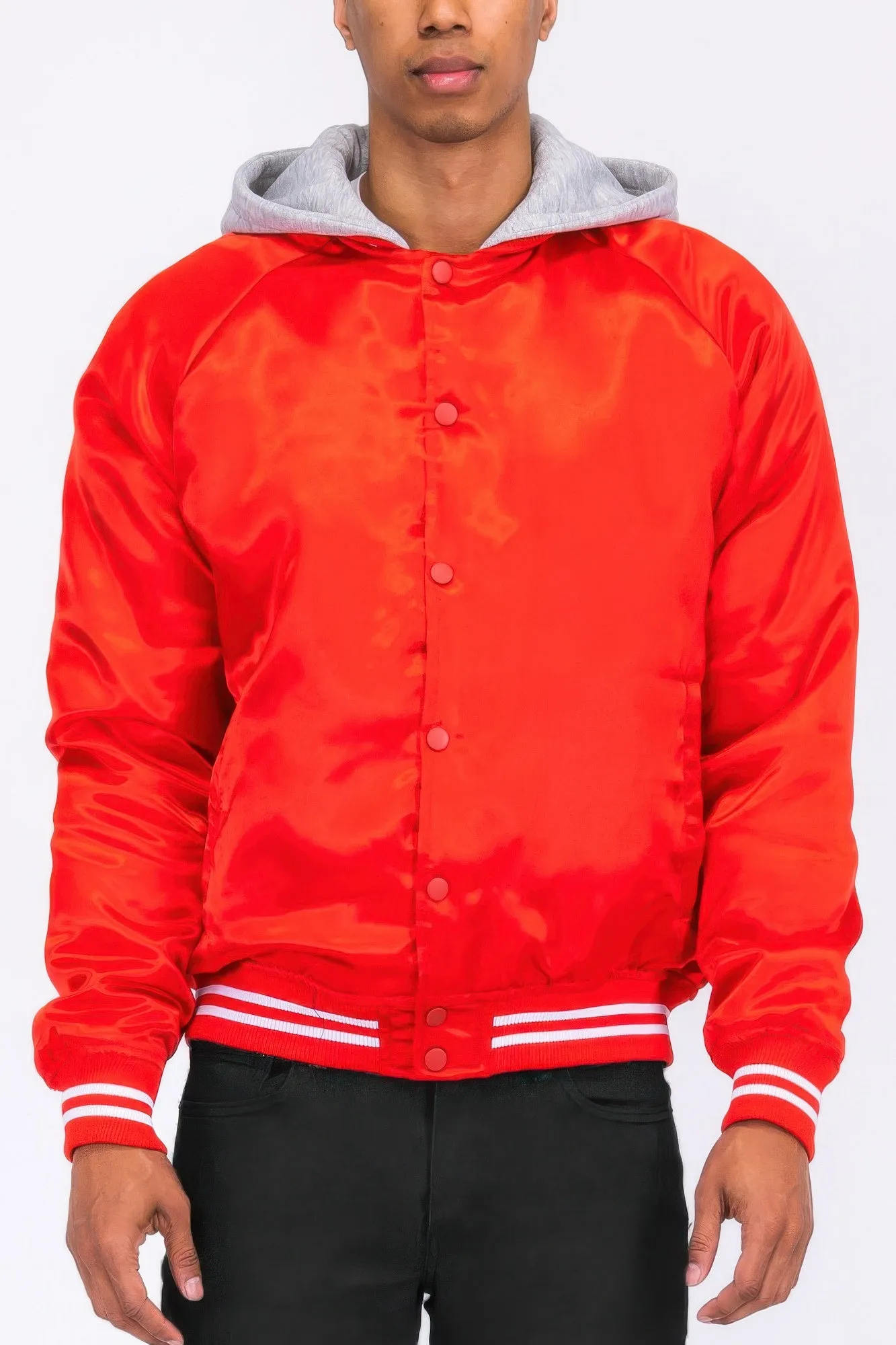 Satin Varsity Bomber Jacket sold by Unique Kulture product image thumbnail 5