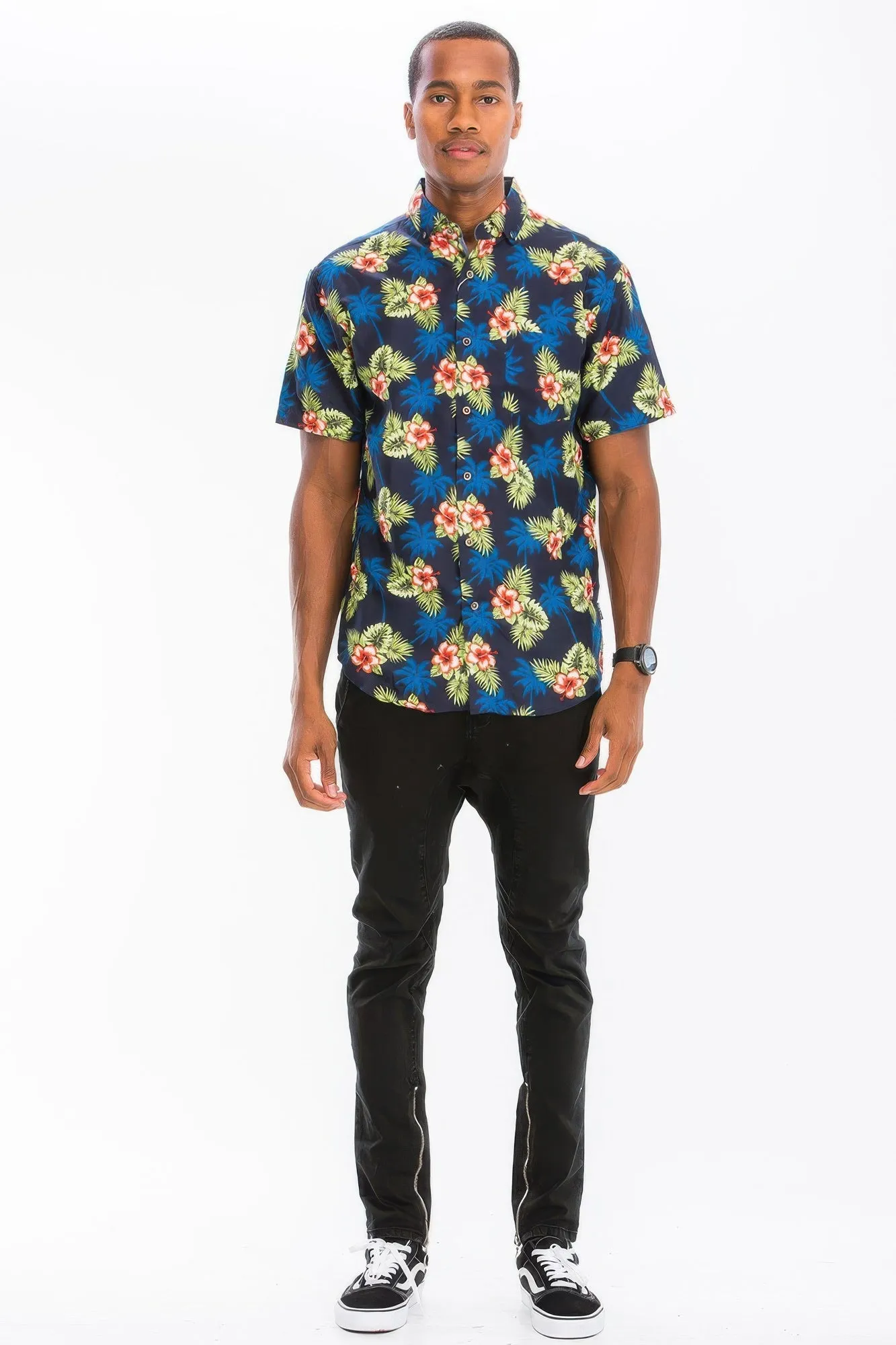 Mens Print Hawaiian Button Down Shirt sold by Unique Kulture product image thumbnail 2