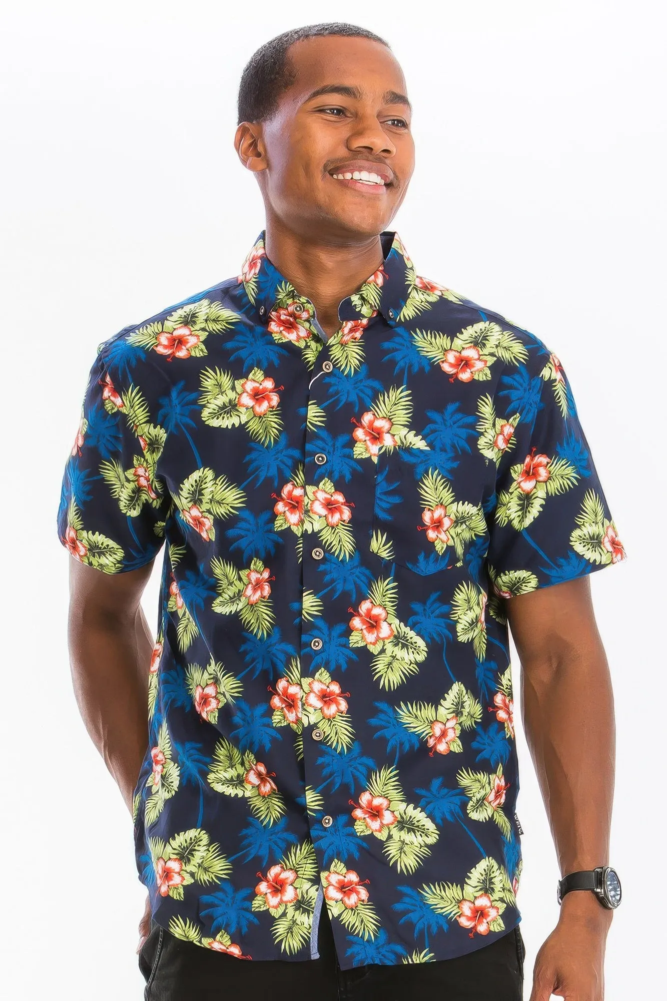 Mens Print Hawaiian Button Down Shirt sold by Unique Kulture