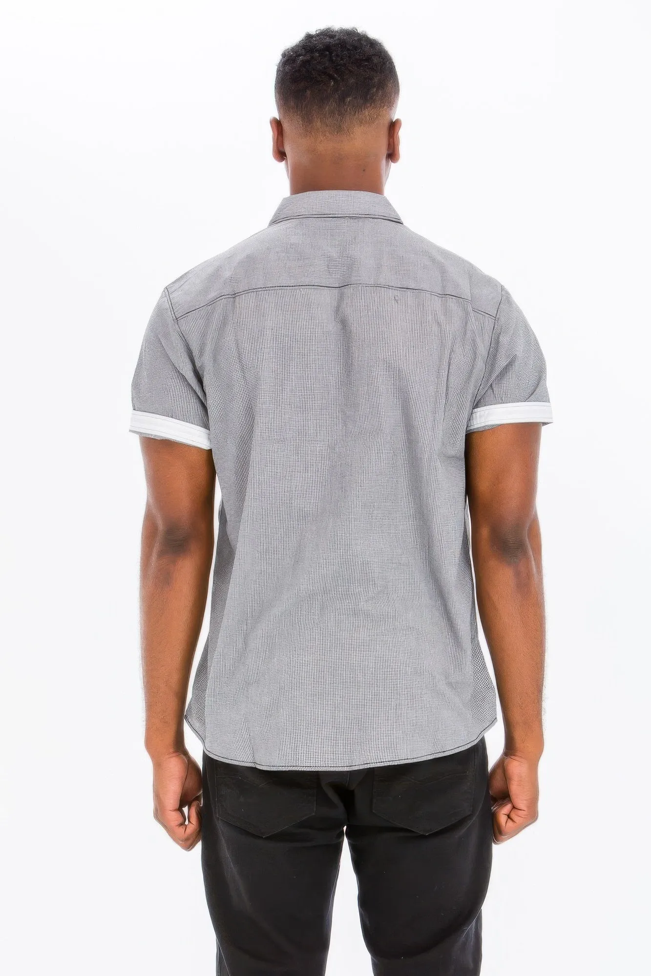 Men's Casual Short Sleeve Solid Shirts sold by Unique Kulture product image thumbnail 4