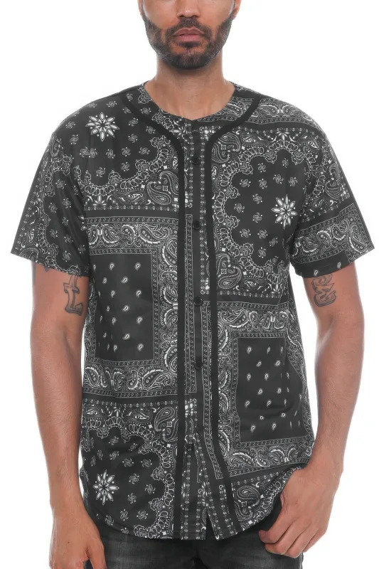 Bandana Print Baseball Jersey sold by Unique Kulture