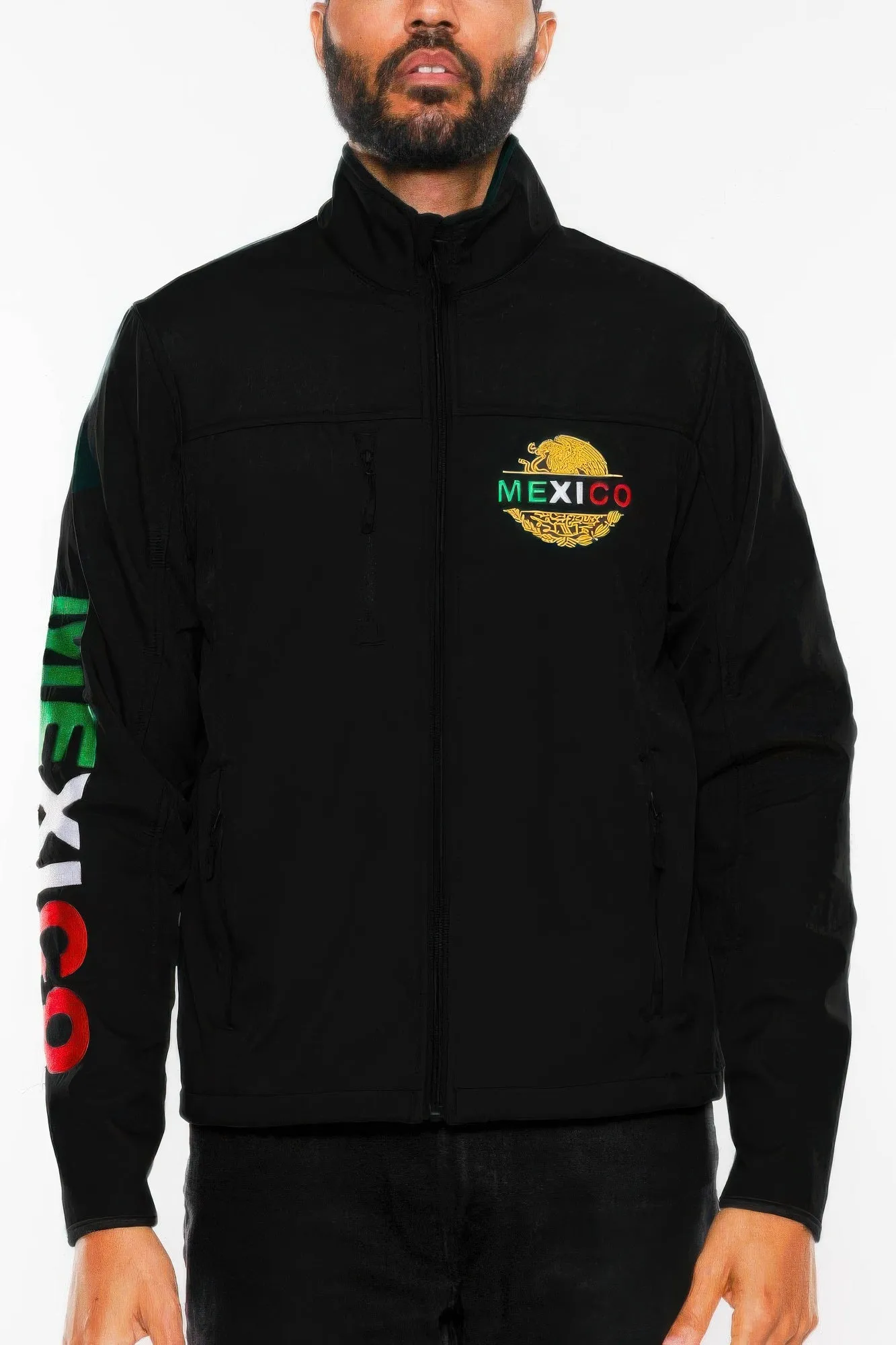 Mexico Embroidered Soft Shell Jacket sold by Unique Kulture product image thumbnail 2
