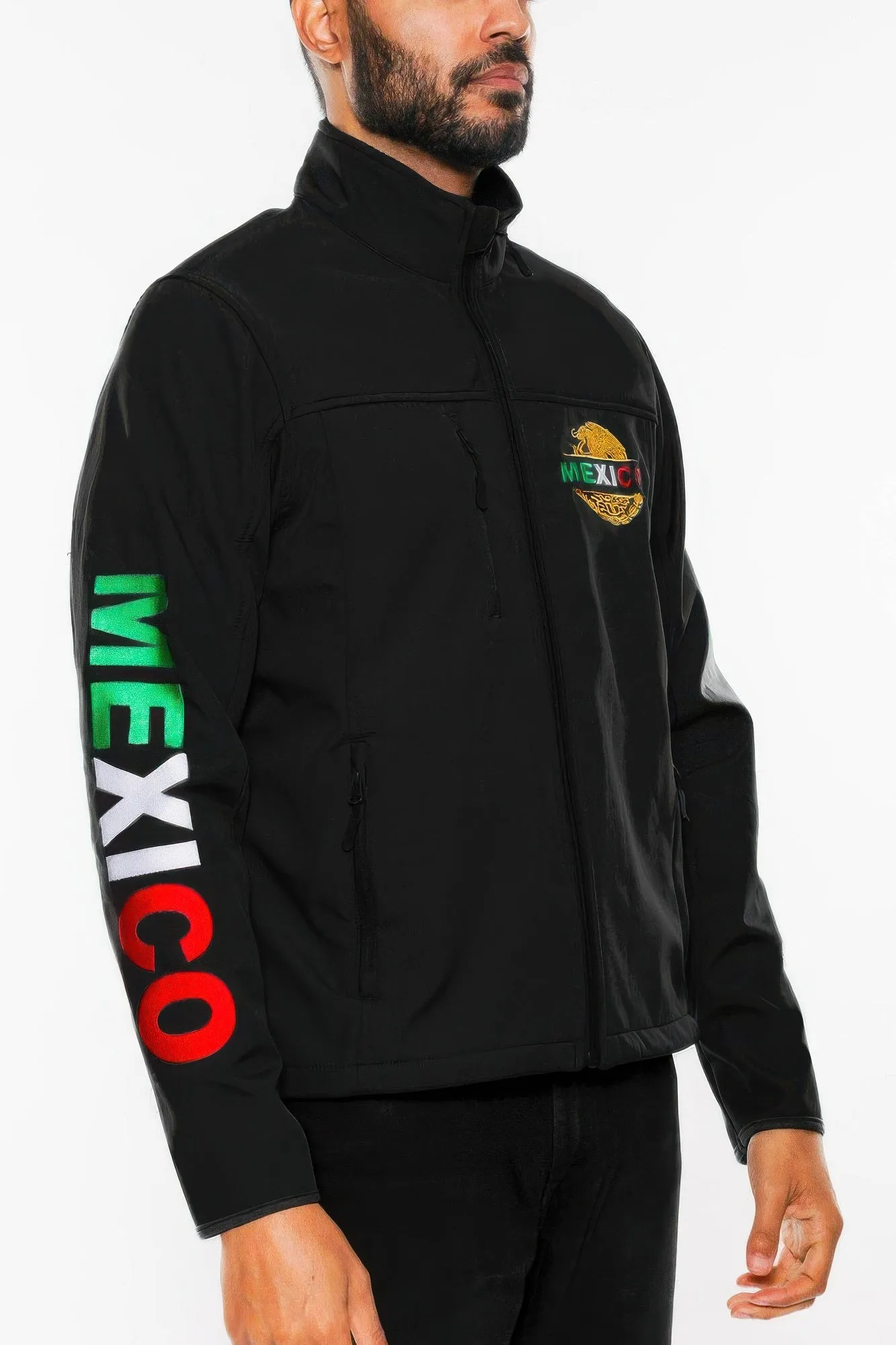 Mexico Embroidered Soft Shell Jacket sold by Unique Kulture product image thumbnail 3