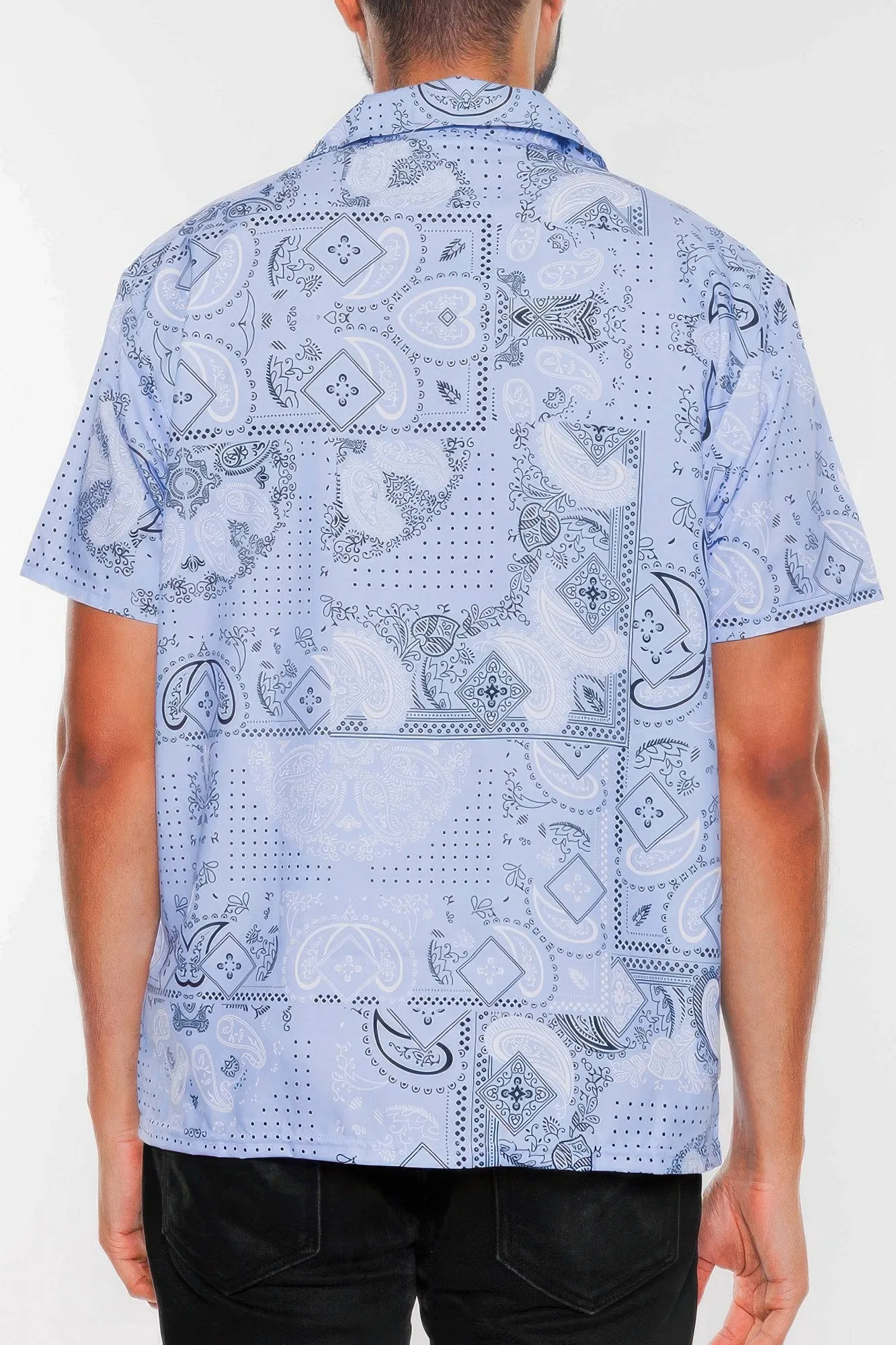 Mens Collared Print Button Down sold by Unique Kulture product image thumbnail 3