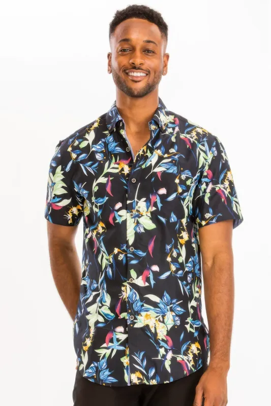 Hawaiian Print Button Down Shirt sold by Unique Kulture