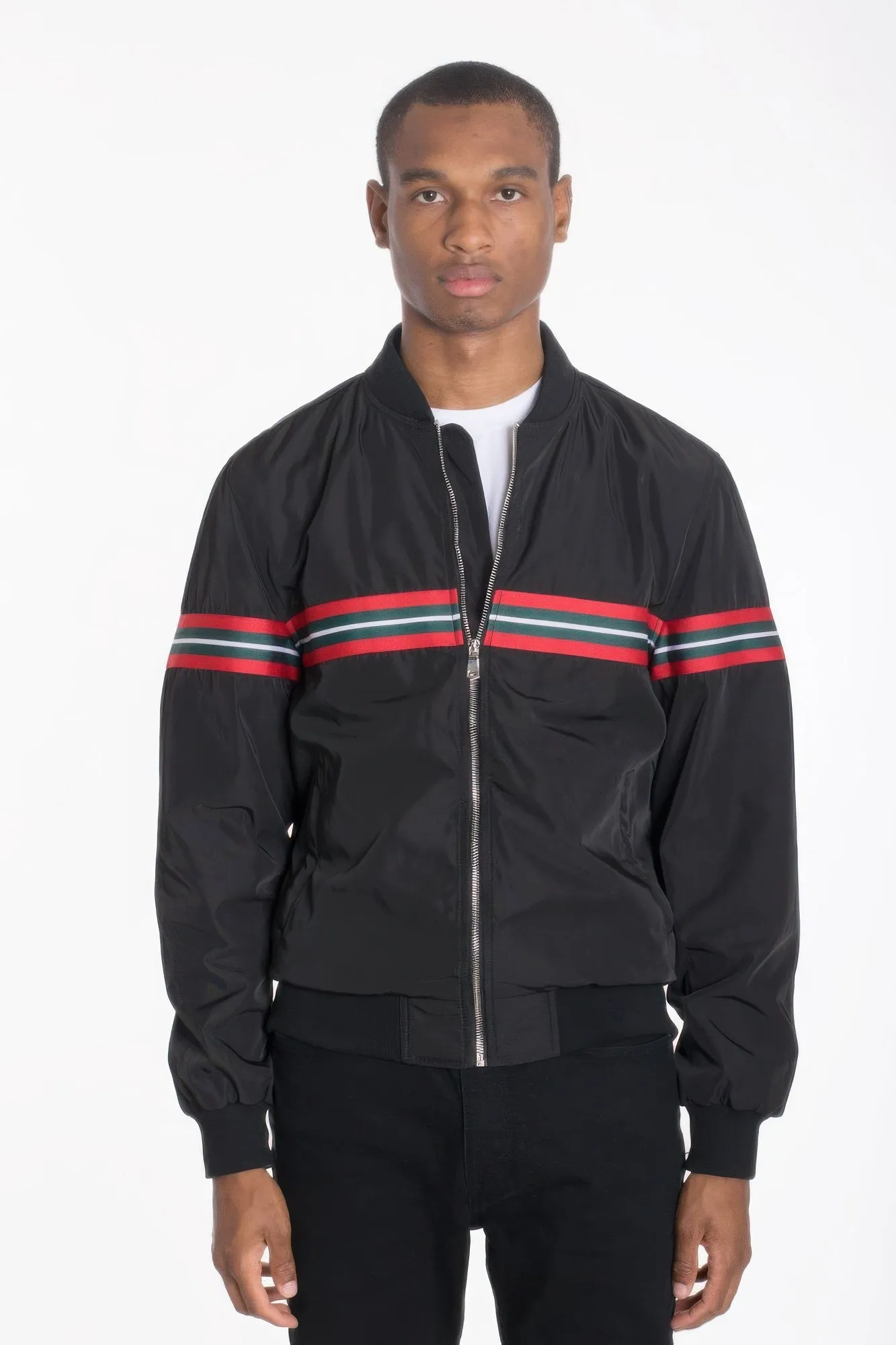 Luxury Woven Taped Bomber Jacket sold by Unique Kulture product image thumbnail 3