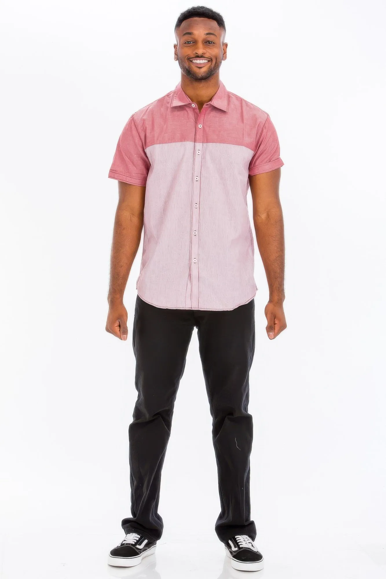 2 Tone Short Sleeves Shirts sold by Unique Kulture product image thumbnail 2