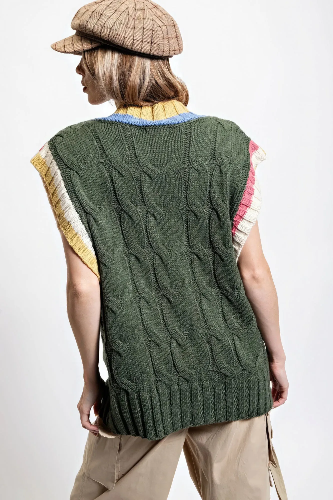Multi Color Knitted Sweater Vest sold by Unique Kulture product image thumbnail 4