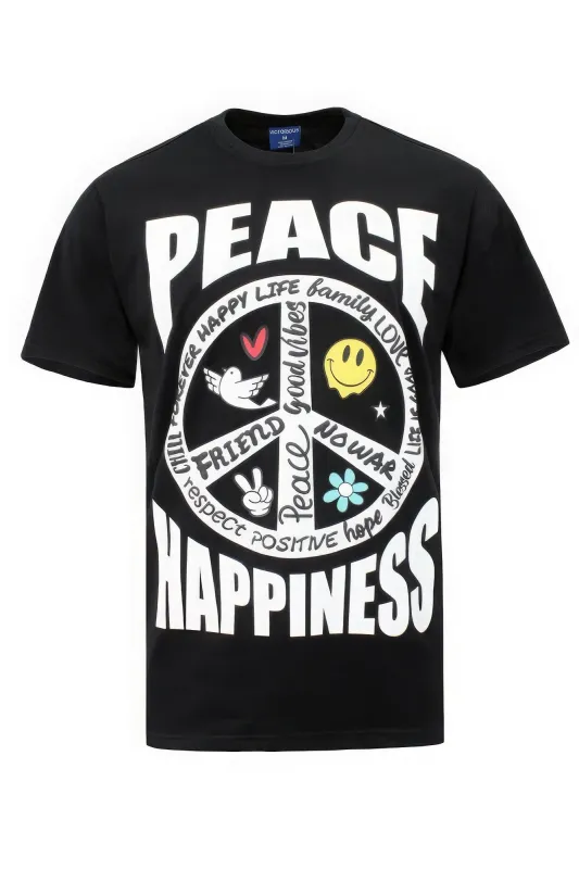 Peace Happiness T-shirts sold by Unique Kulture