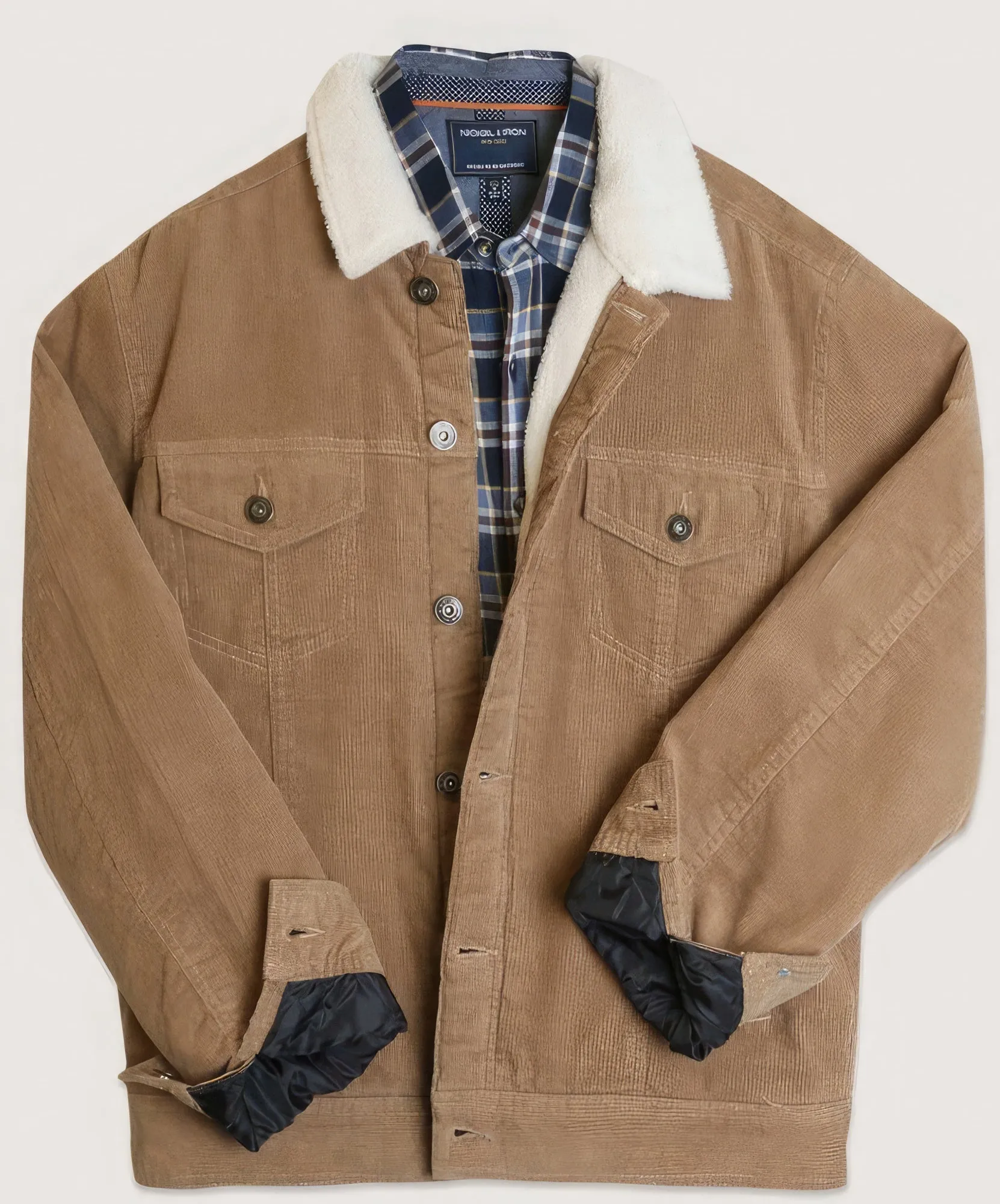 Casual Corduroy Lined Trucker Jacket sold by Unique Kulture product image thumbnail 2