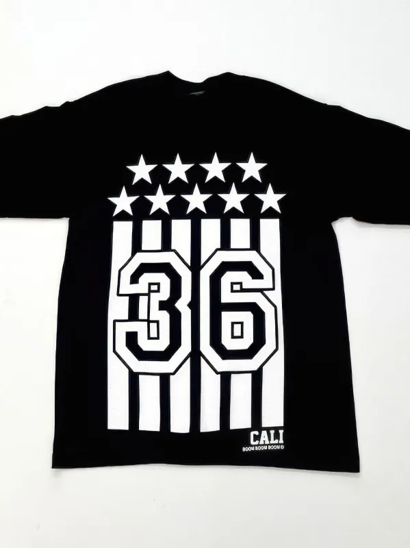 Black And White Flag Print Tee made by Unique Kulture