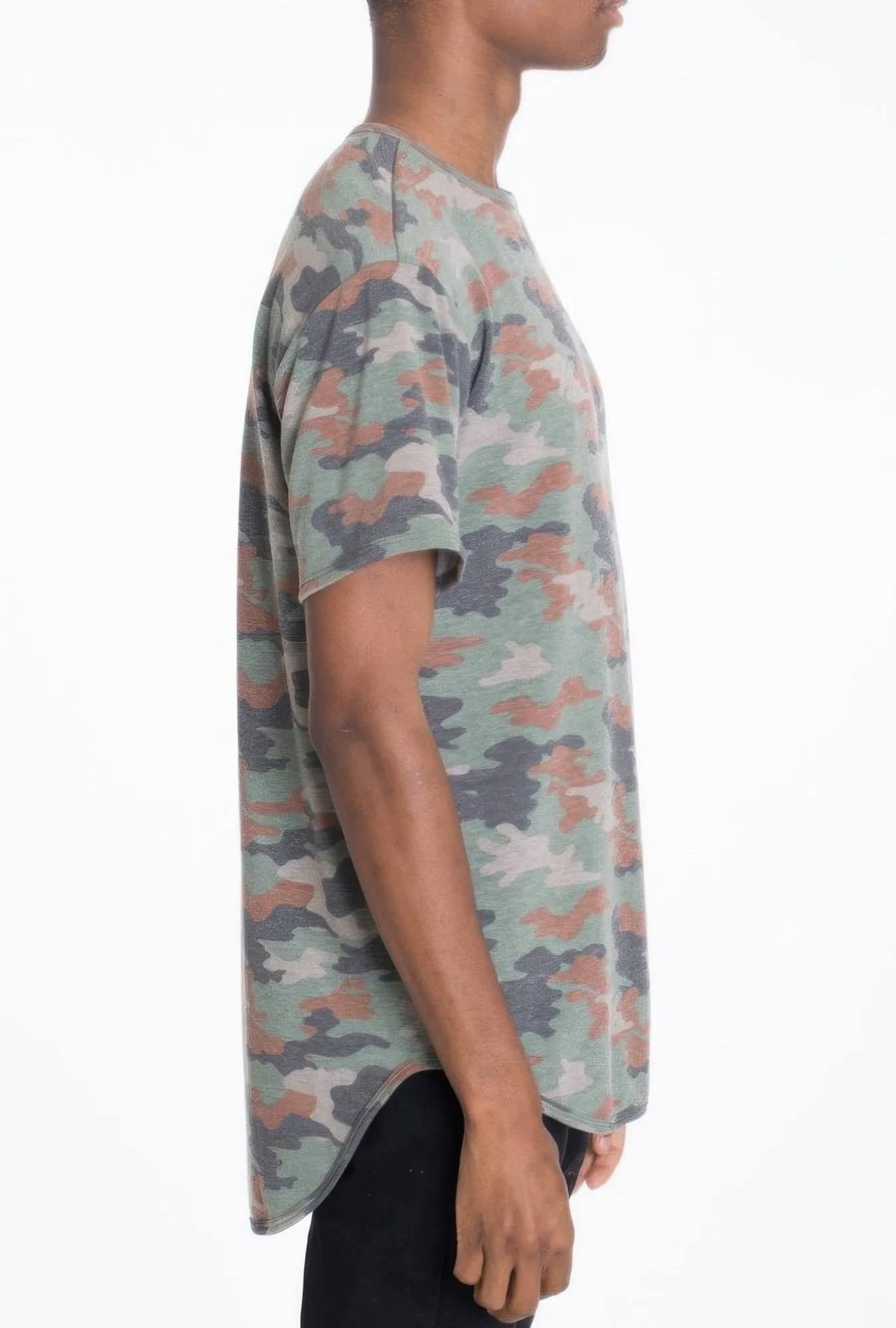 Mens Camo Elongate Scallop Tee T-shirts sold by Unique Kulture product image thumbnail 2