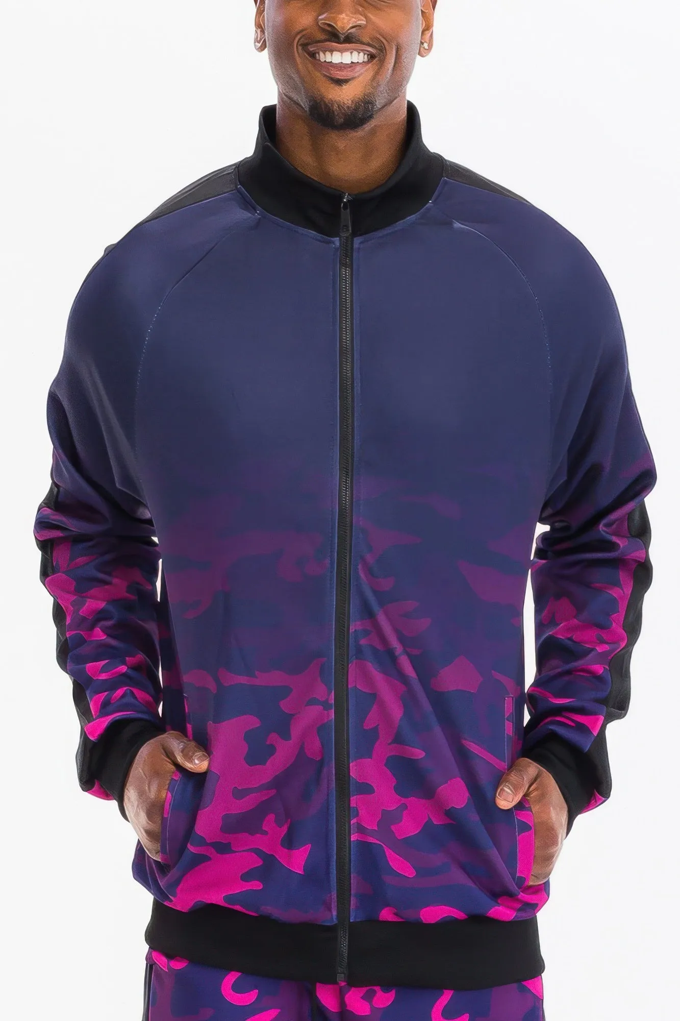 Mens Camo Ombre Track Jacket sold by Unique Kulture
