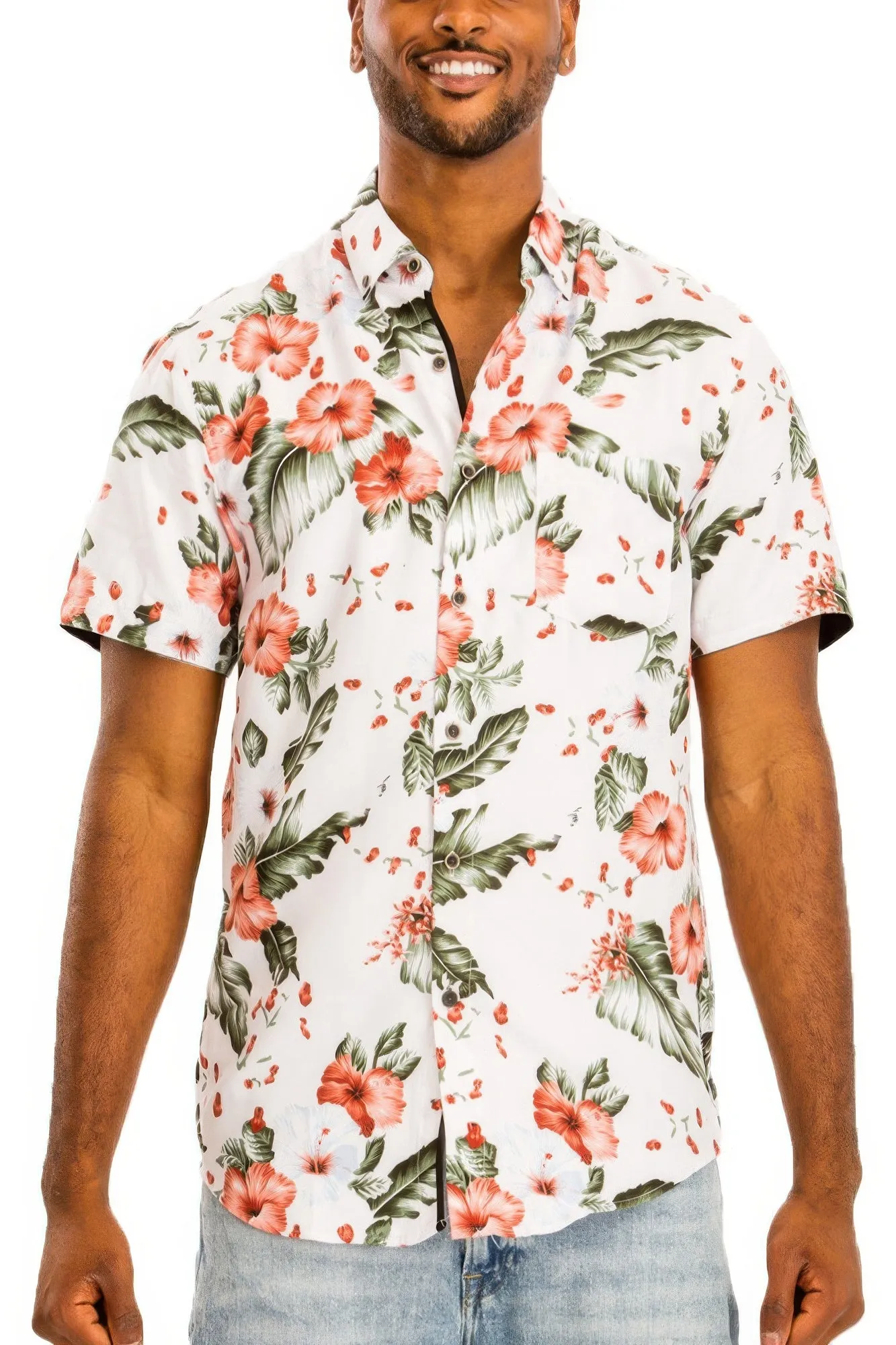 Hawaiian Print Button Down Shirt sold by Unique Kulture