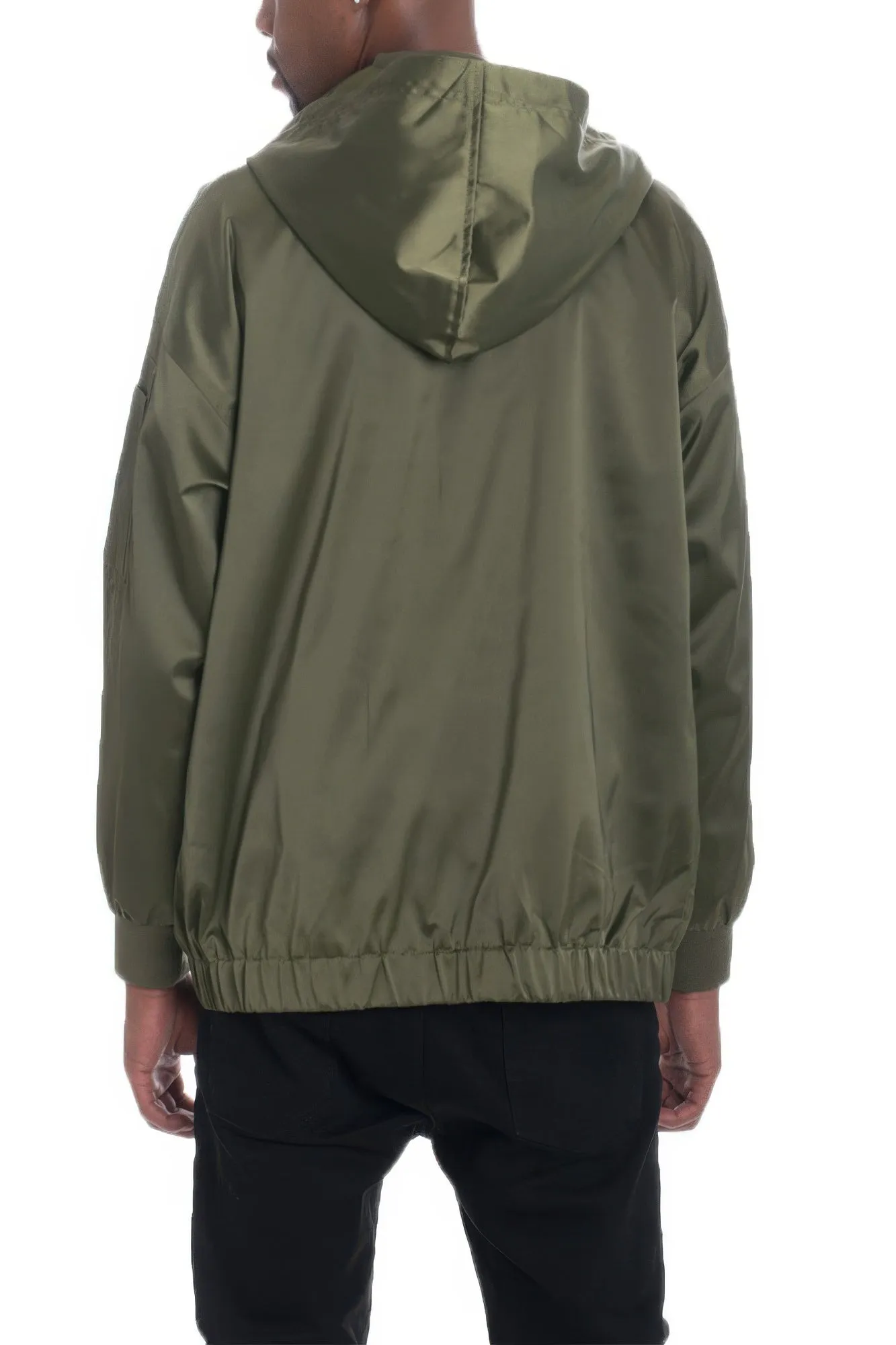 Satin Full Zip Hooded Windbreaker sold by Unique Kulture product image thumbnail 3
