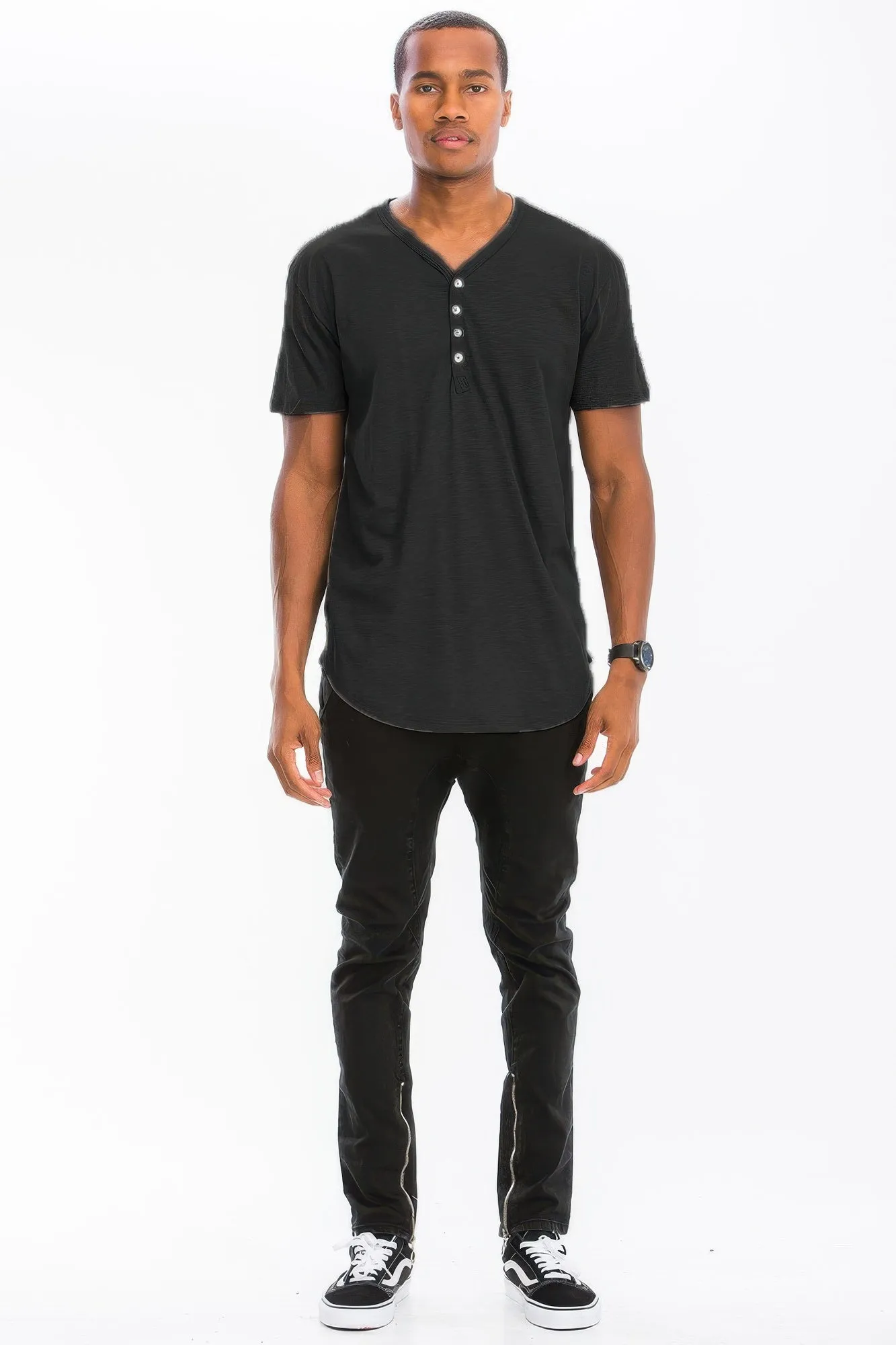 Short Sleeve 4 Button Henley Shirt sold by Unique Kulture product image thumbnail 5