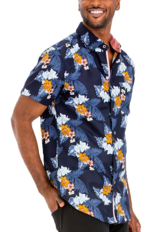 Hawaiian Print Button Down Shirt sold by Unique Kulture