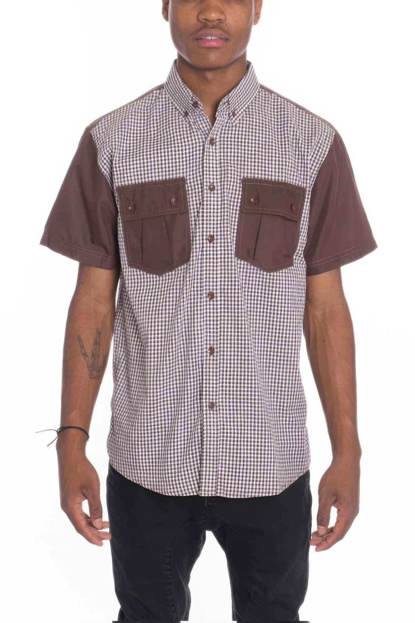 Men's Casual Short Sleeve Button Down Shirts sold by Unique Kulture product image thumbnail 4