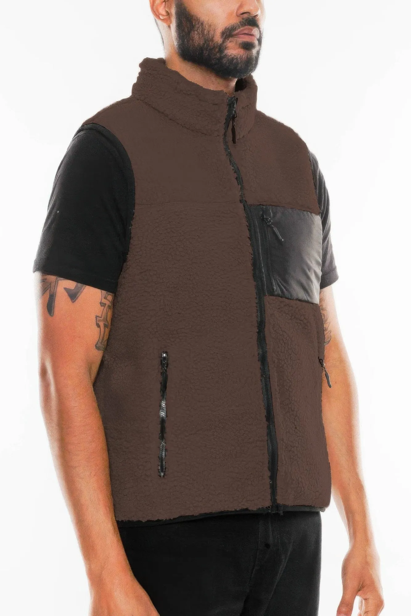 Padded Sherpa Fleece Vest sold by Unique Kulture product image thumbnail 4