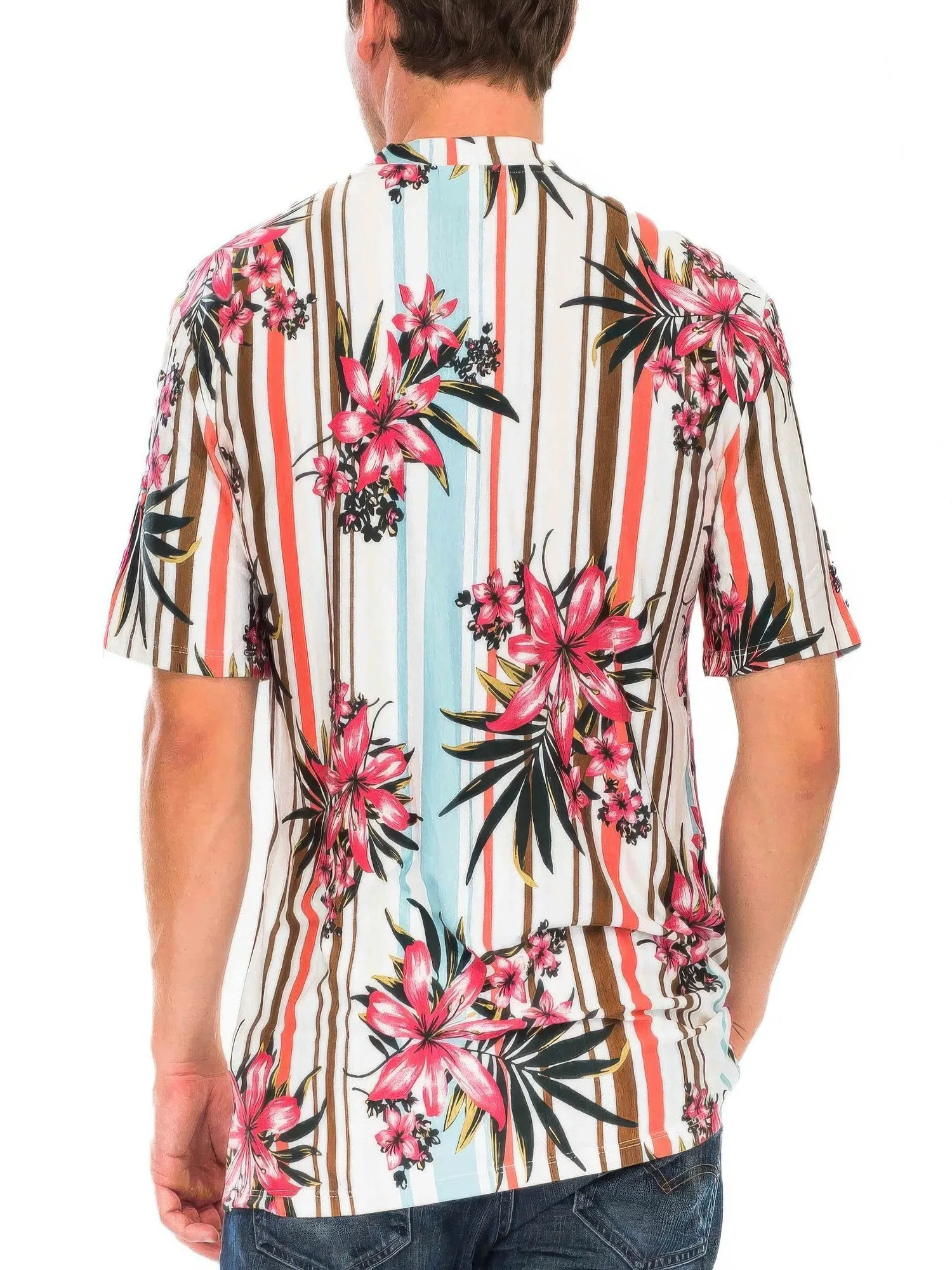 Striped Floral T-shirt sold by Unique Kulture product image thumbnail 3