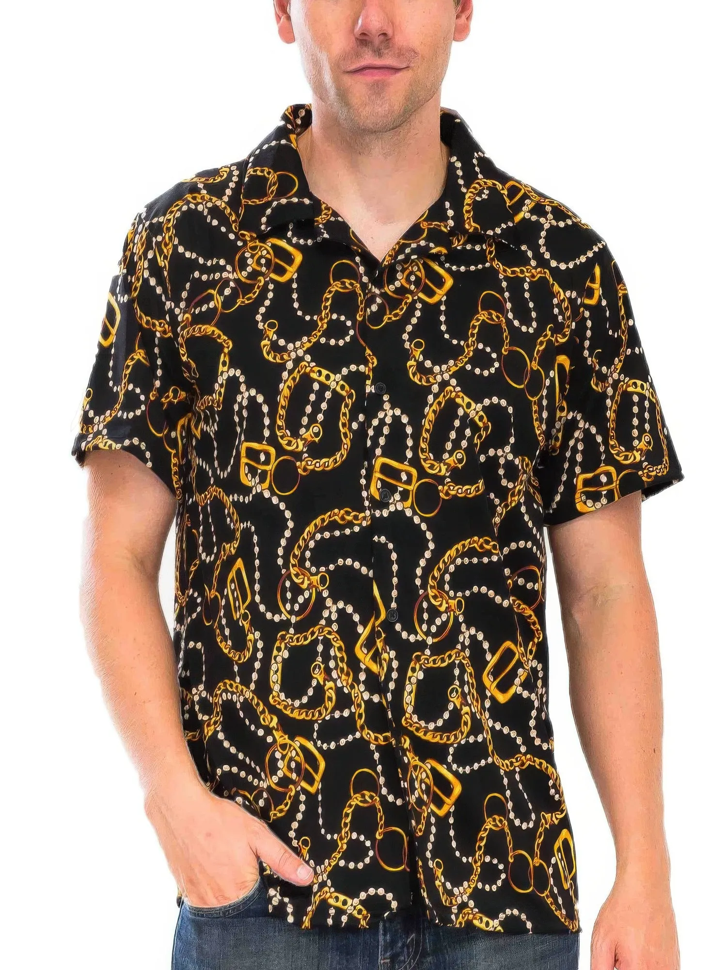 Mens String Bead Status Button Down sold by Unique Kulture