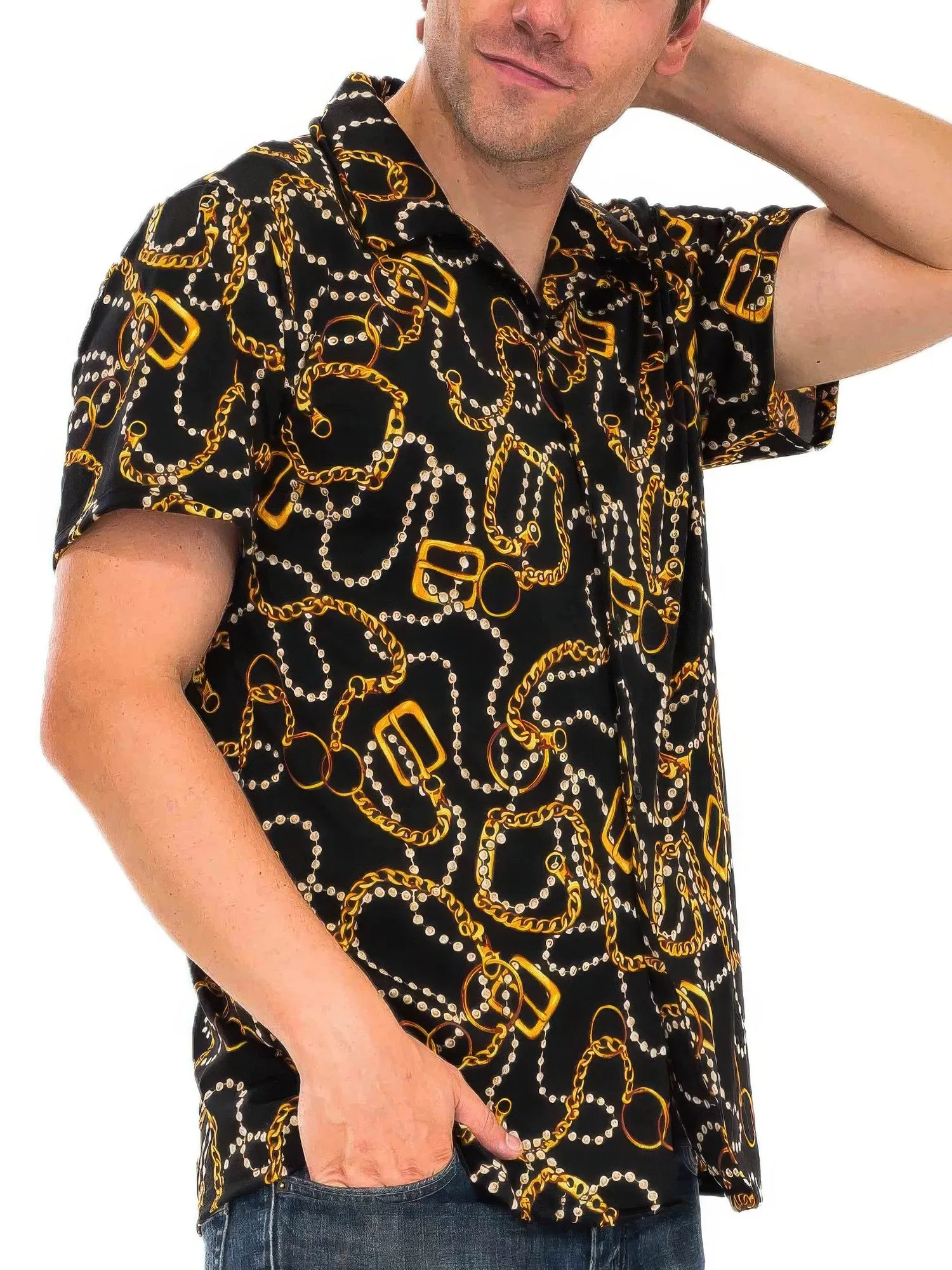 Mens String Bead Status Button Down sold by Unique Kulture product image thumbnail 2