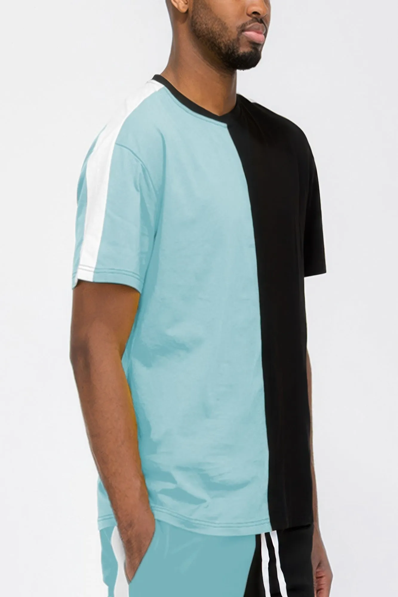 Two Tone Color Block Short Sleeve Tshirt sold by Unique Kulture product image thumbnail 5