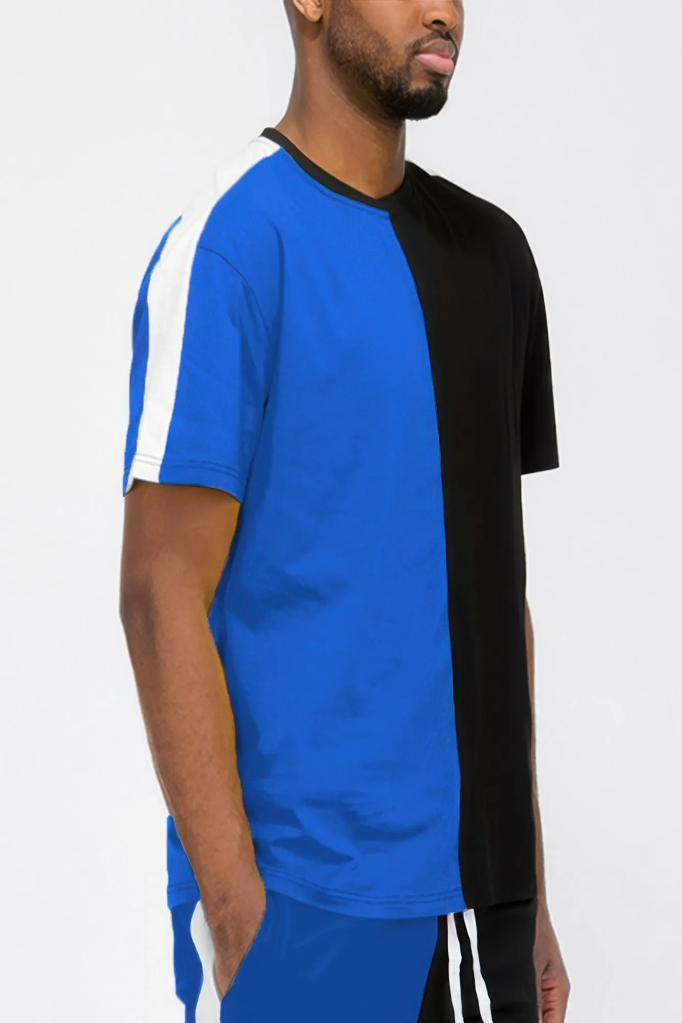 Two Tone Color Block Short Sleeve Tshirt sold by Unique Kulture