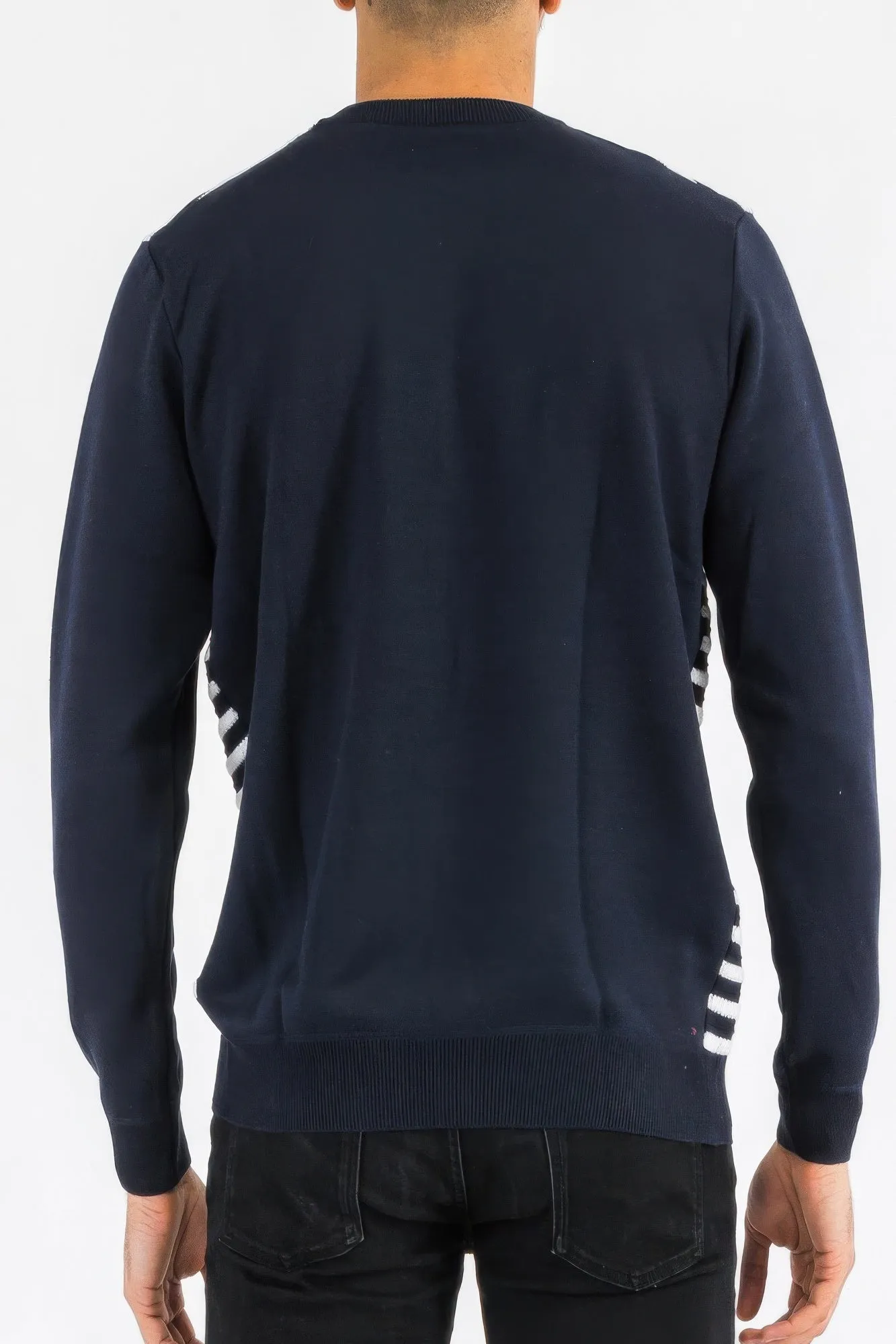 Knitted Round Neck Striped Sweater sold by Unique Kulture product image thumbnail 4