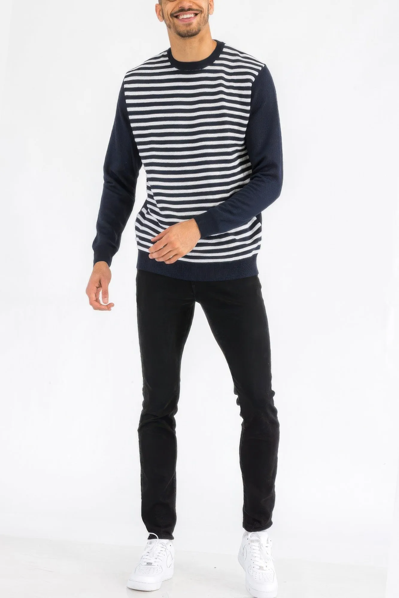 Knitted Round Neck Striped Sweater sold by Unique Kulture product image thumbnail 2