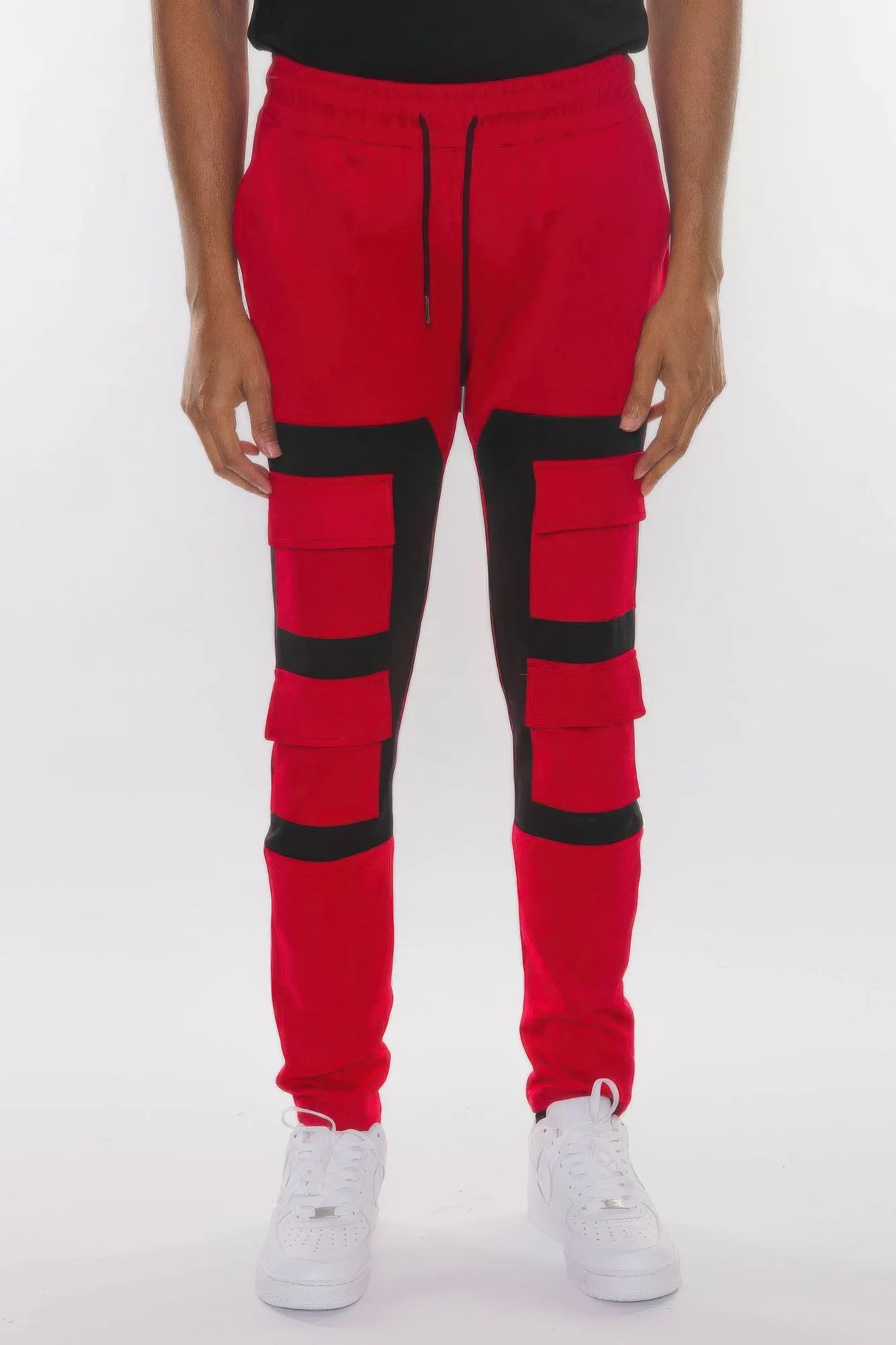 Color Block Cargo Track Pant sold by Unique Kulture product image thumbnail 4