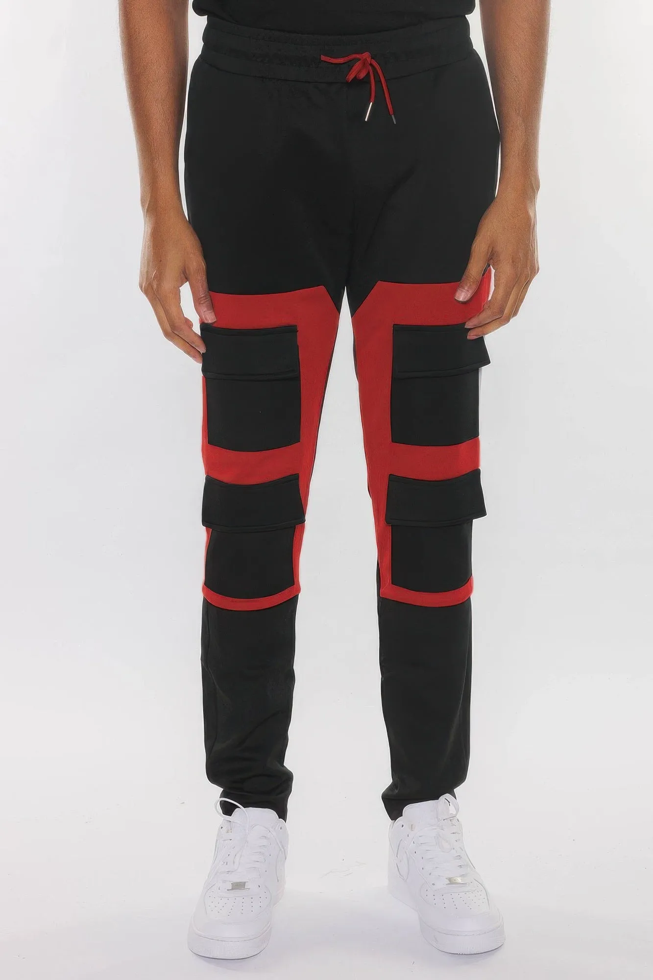 Color Block Cargo Track Pant sold by Unique Kulture