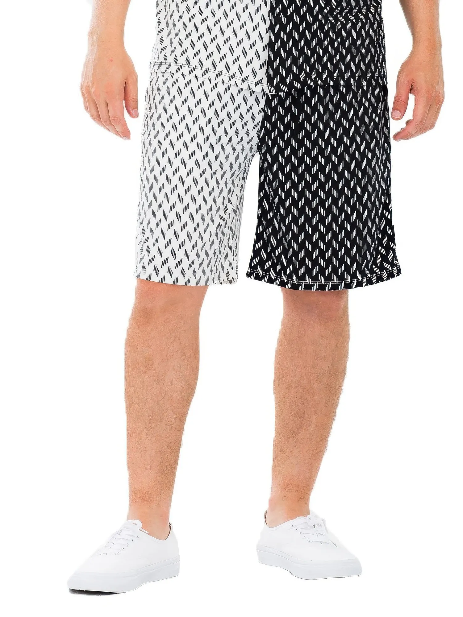 Mens Diamond Two Tone Print Shorts sold by Unique Kulture