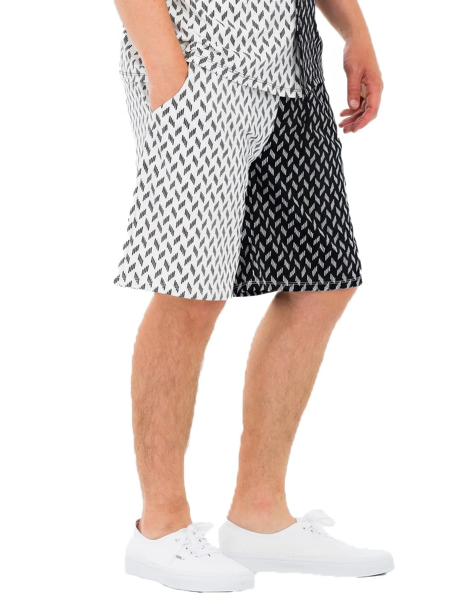 Mens Diamond Two Tone Print Shorts sold by Unique Kulture product image thumbnail 2